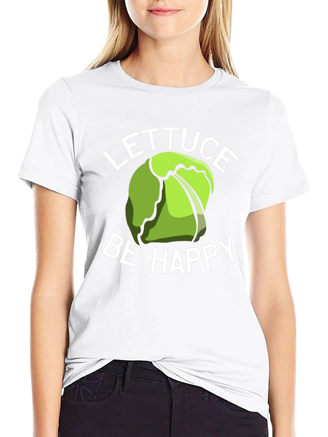 Lettuce Be Happy T-Shirt - Funny Graphic Tee
