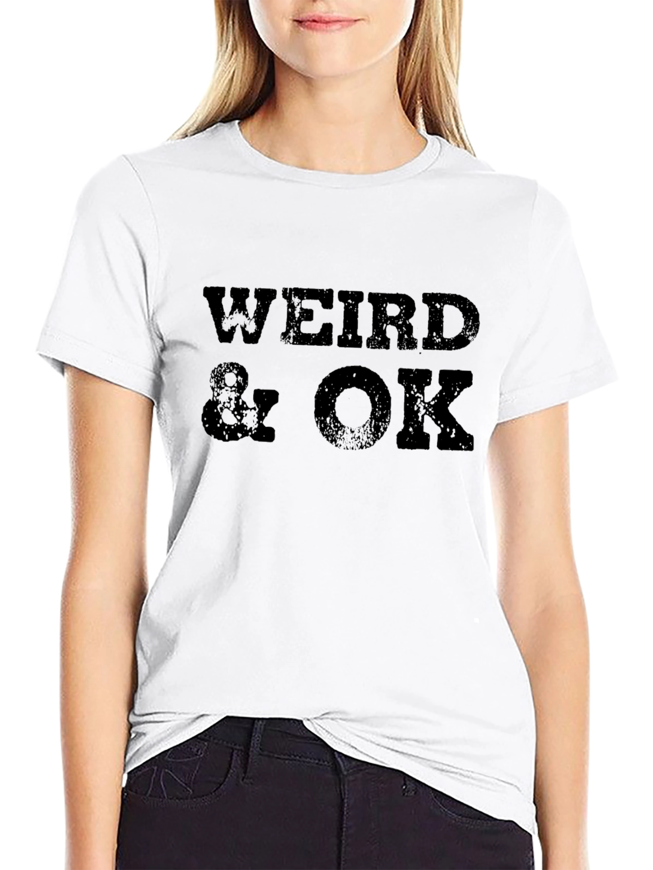 Weird & OK Graphic Tee - Mens Black T-Shirt
