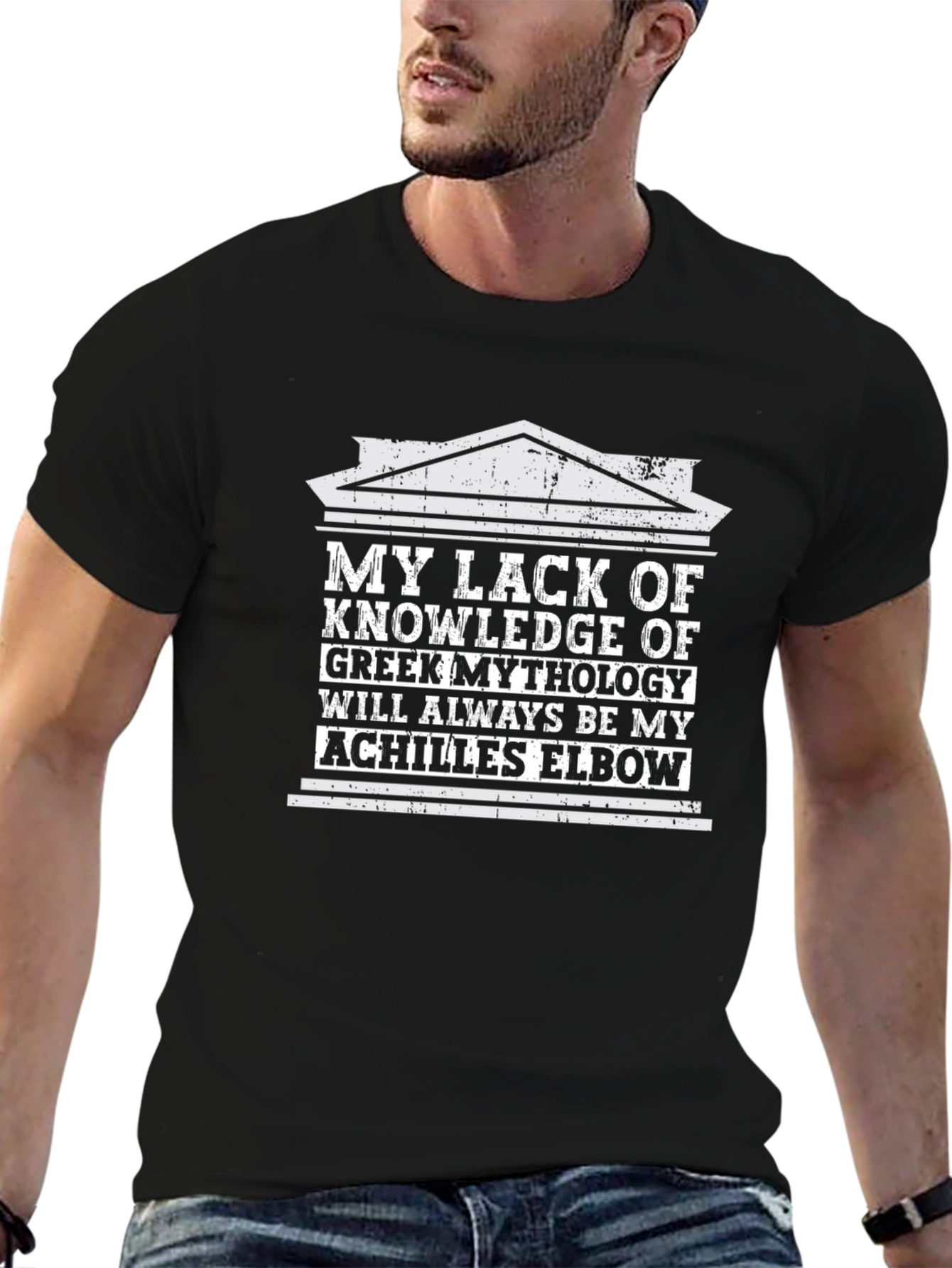 Achilles Elbow T-Shirt - Greek Mythology Pun Tee