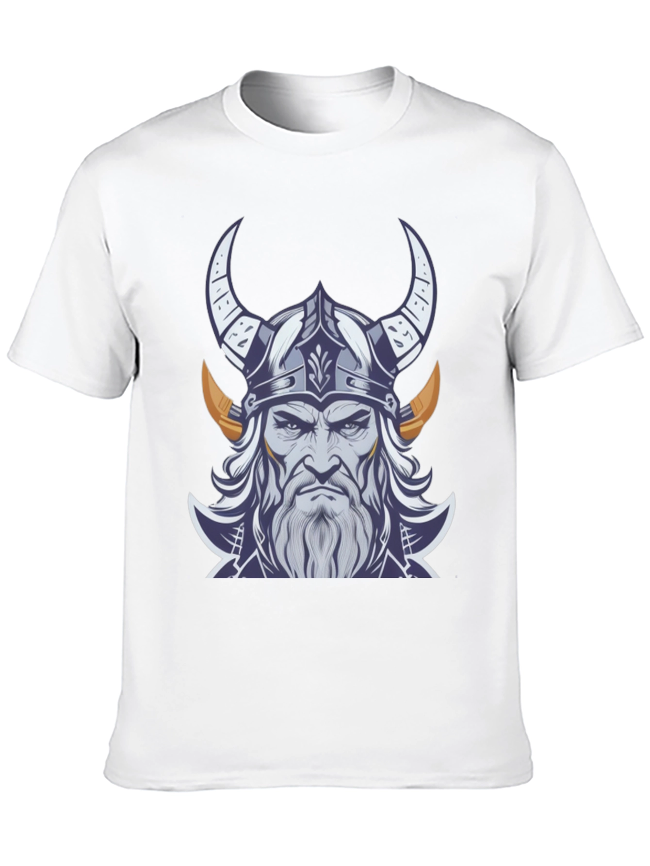 Viking Warrior Graphic Tee - Black Cotton T-Shirt