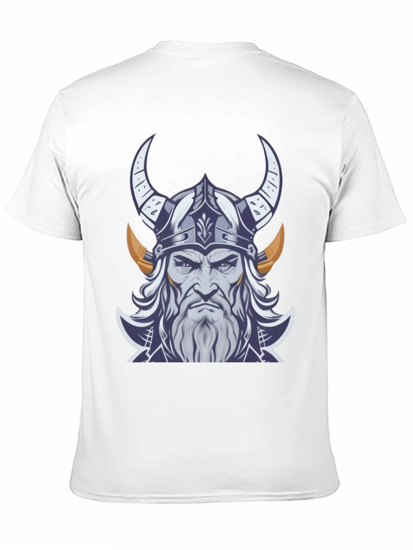 Viking Warrior Graphic Tee - Black Cotton T-Shirt