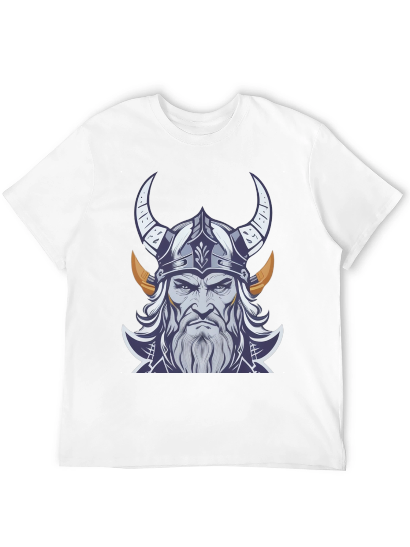 Viking Warrior Graphic Tee - Black Cotton T-Shirt