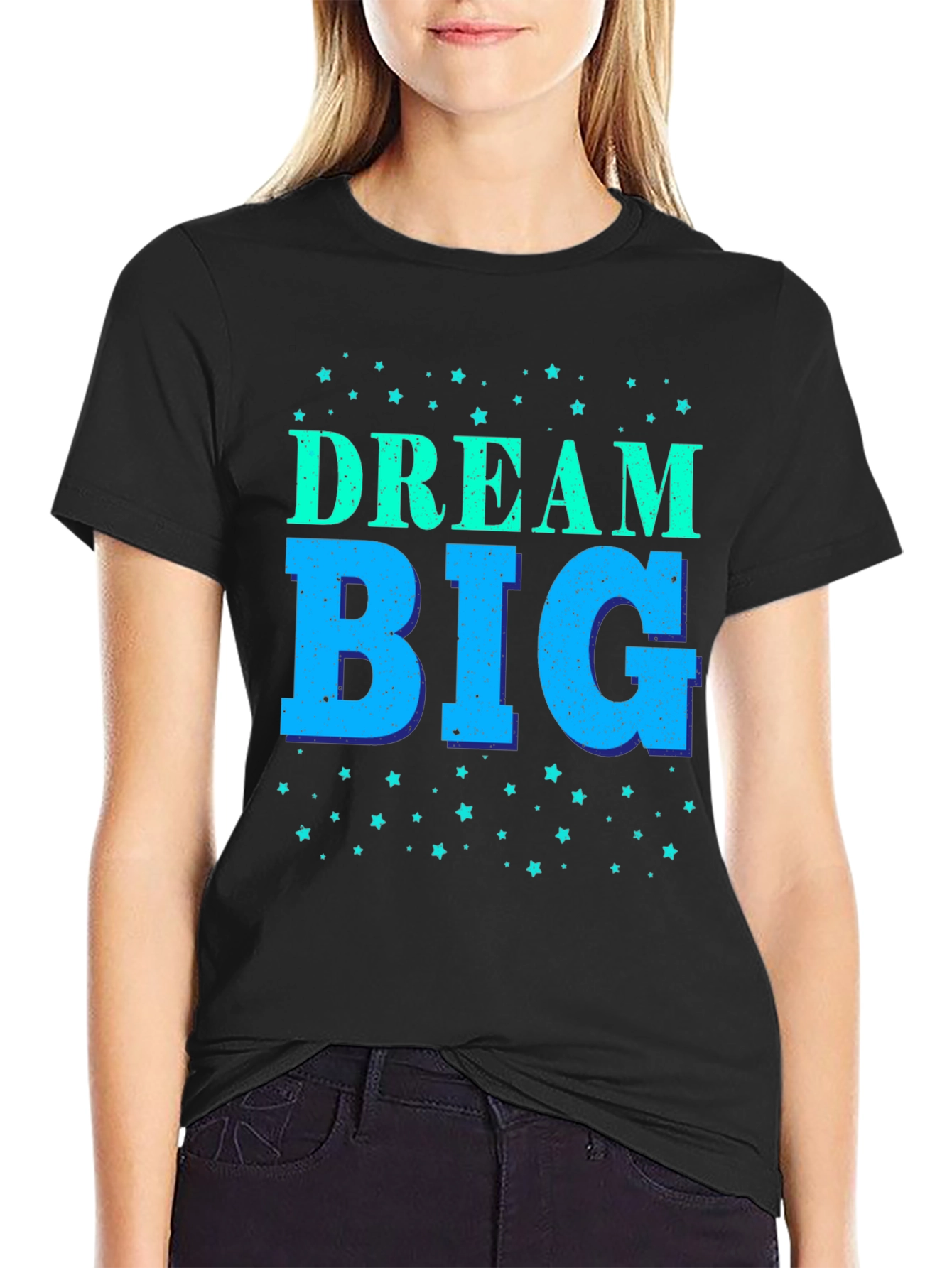 Dream Big Black Graphic Tee