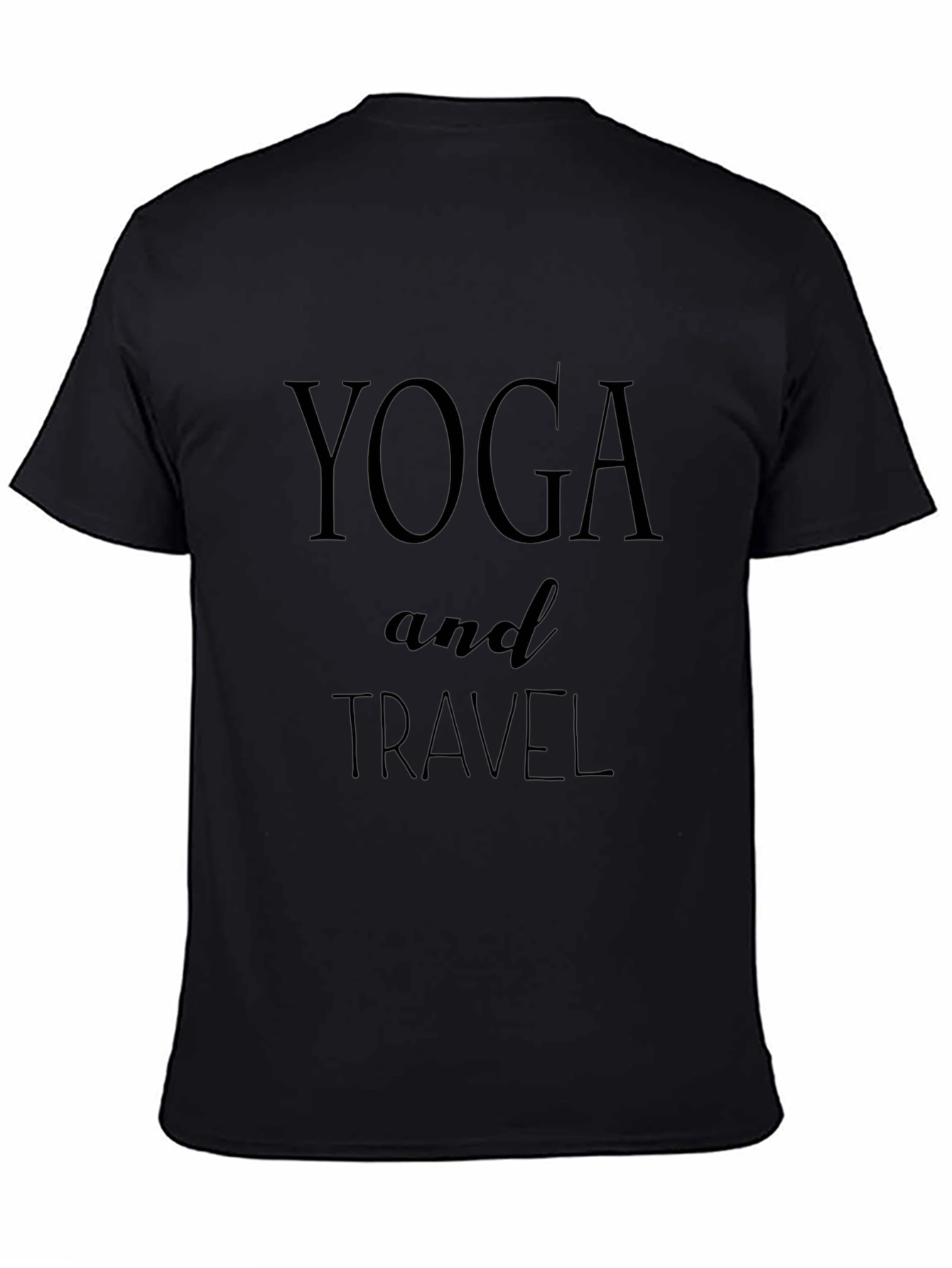 Yoga and Travel Graphic Tee - Unisex Black T-Shirt