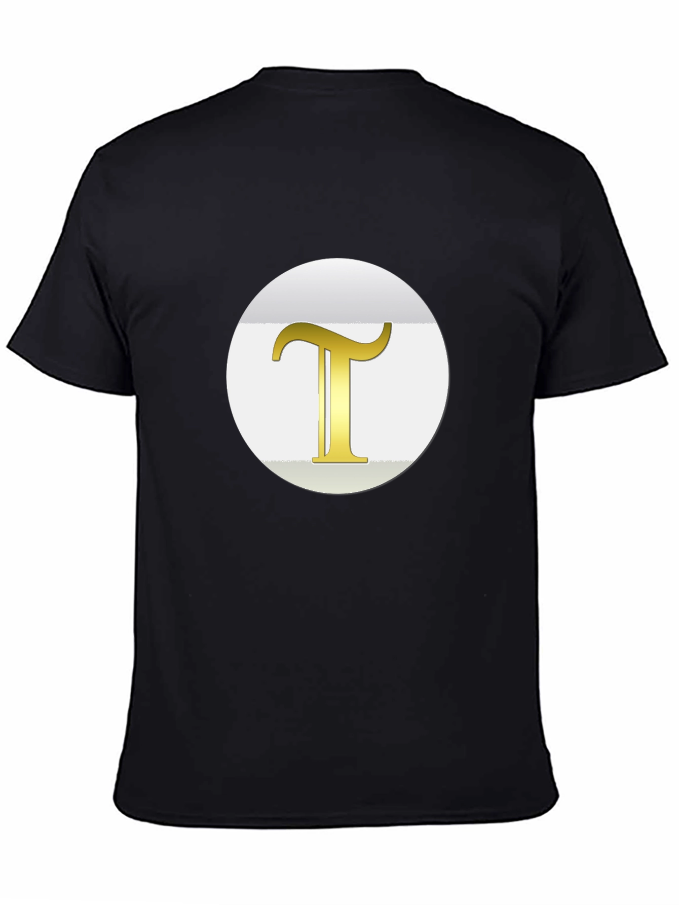 Golden T Initial Black T-Shirt