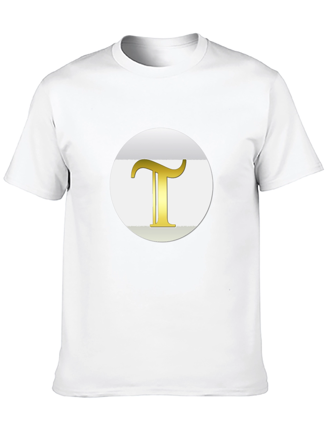 Golden T Initial Black T-Shirt