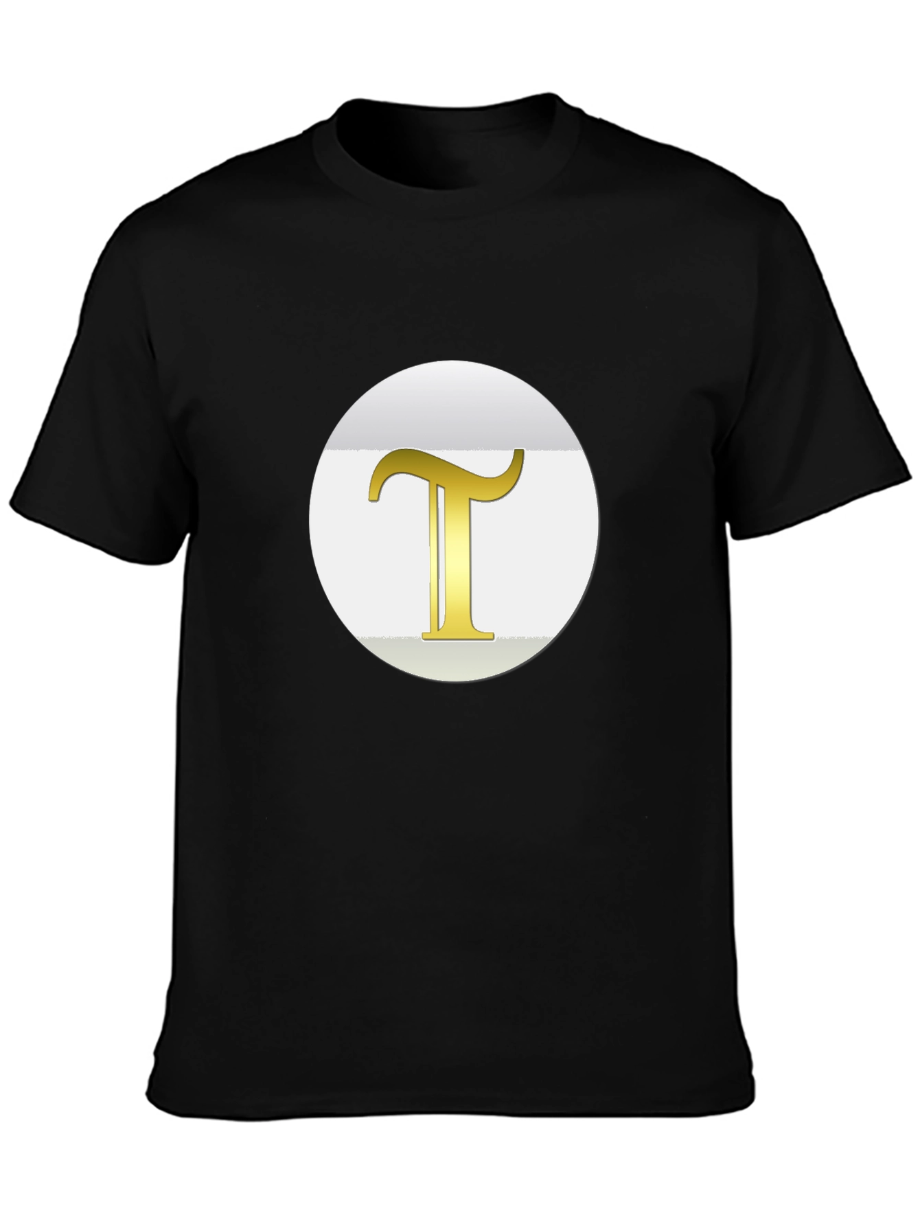 Golden T Initial Black T-Shirt