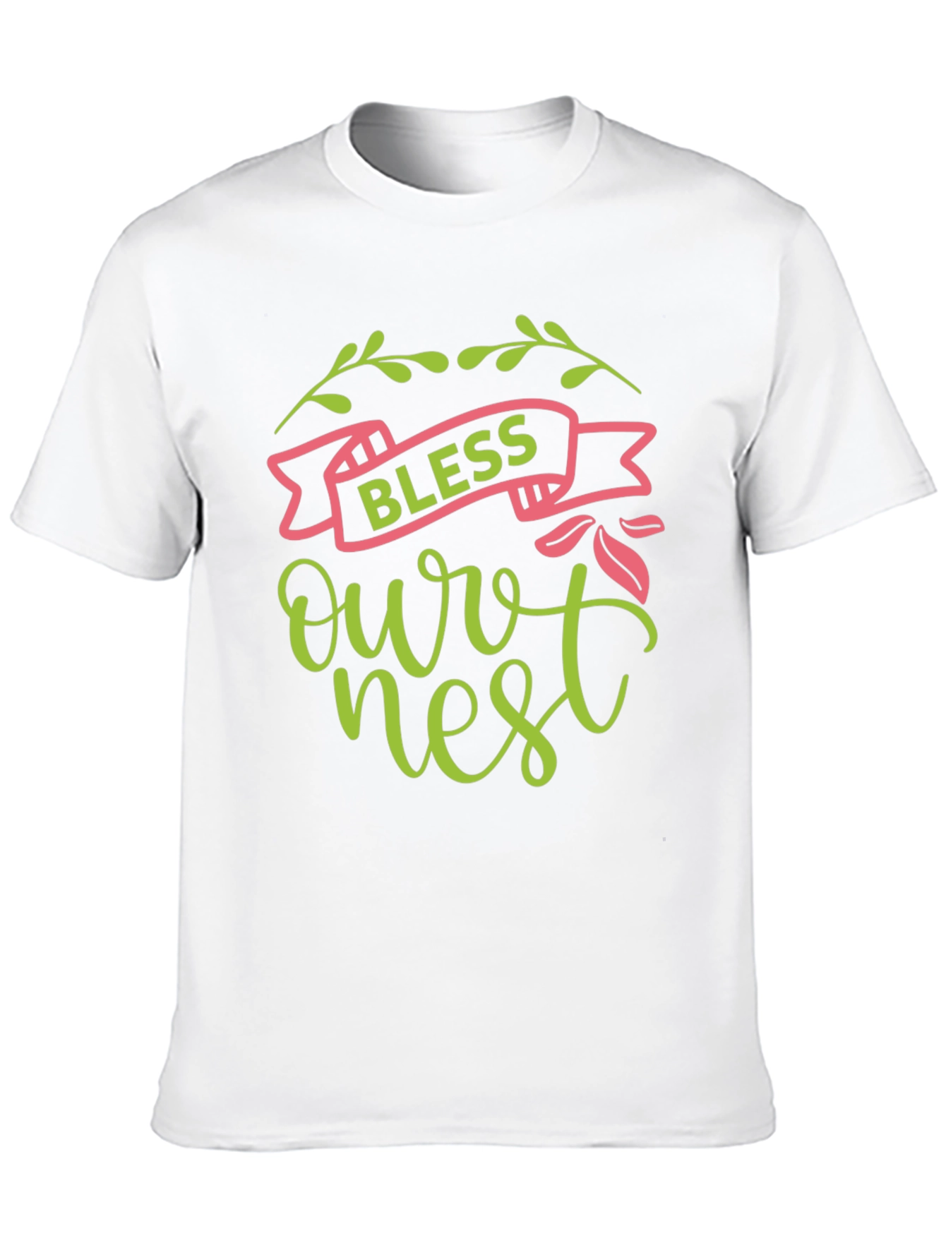 Bless Our Nest Graphic Tee - Black