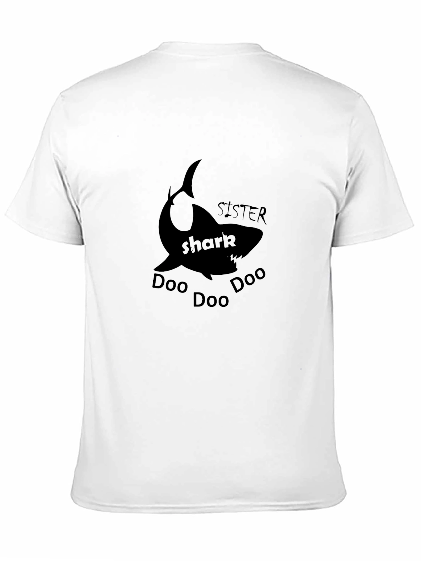 Sister Shark Doo Doo Black Graphic T-Shirt