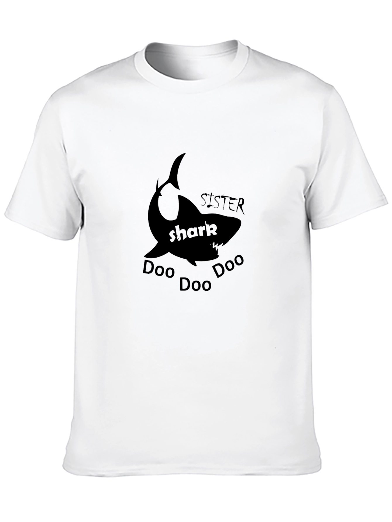 Sister Shark Doo Doo Black Graphic T-Shirt