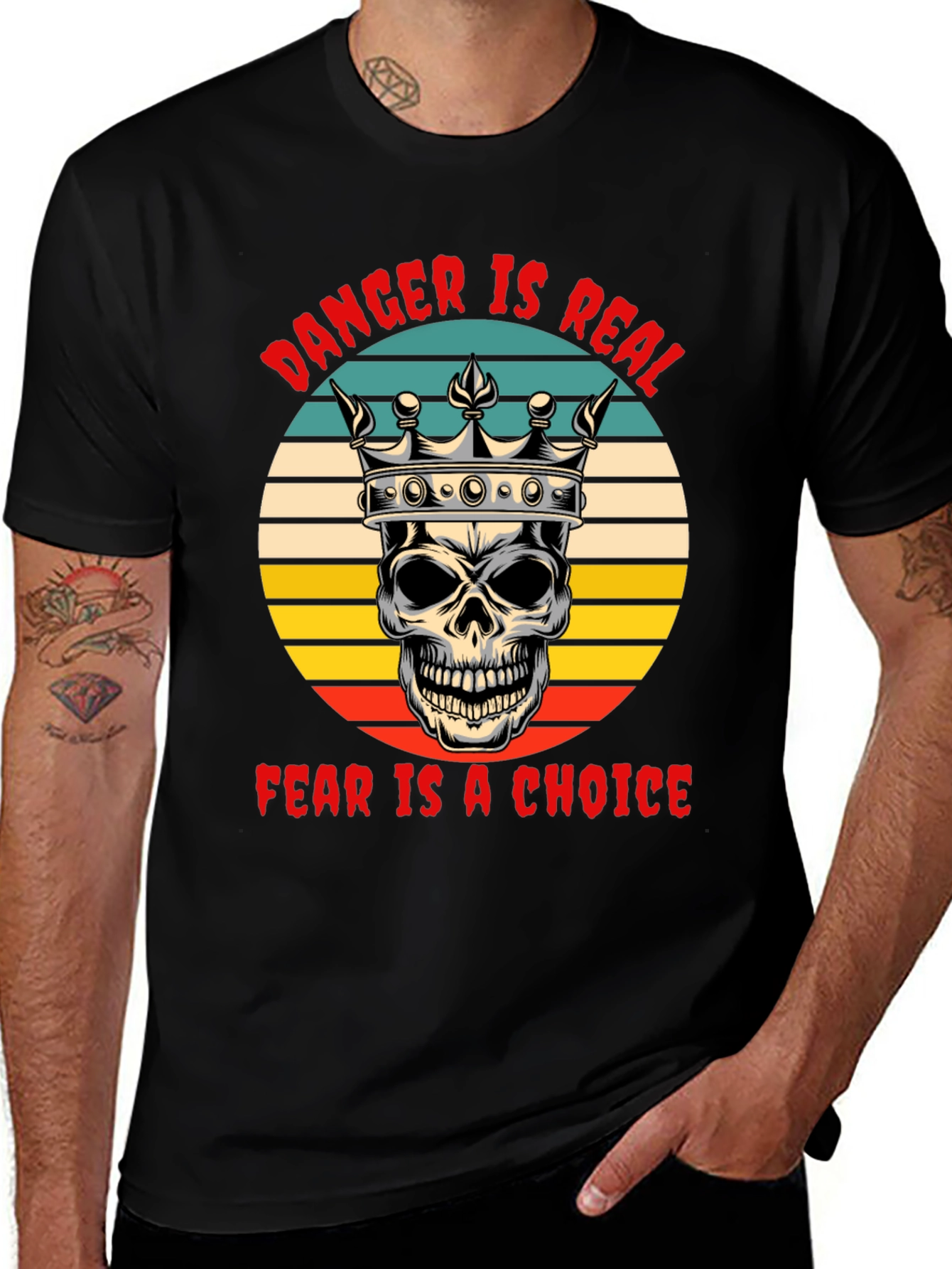 Danger Is Real Skull Graphic Tee