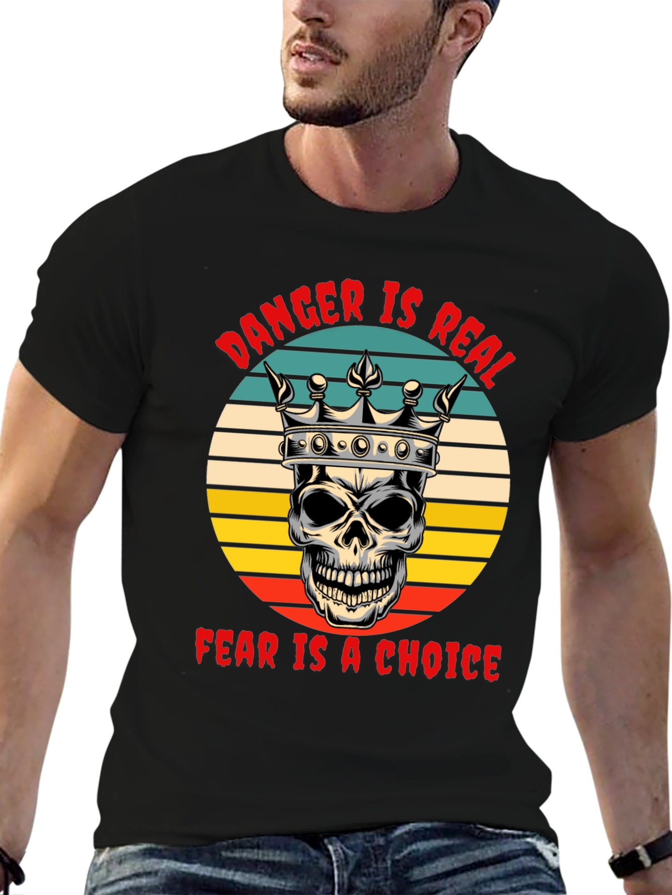 Danger Is Real Skull Graphic Tee