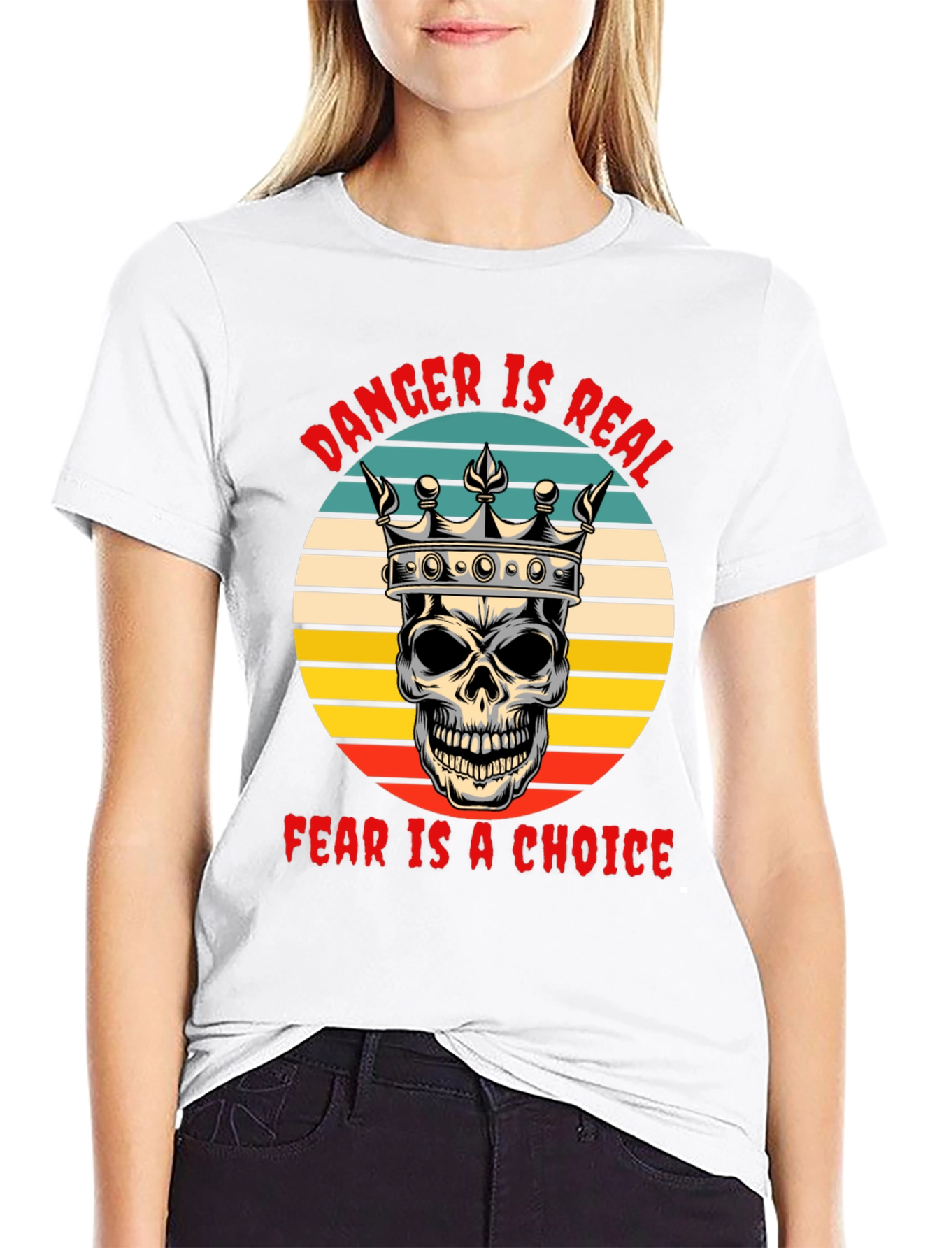 Danger Is Real Skull Graphic Tee
