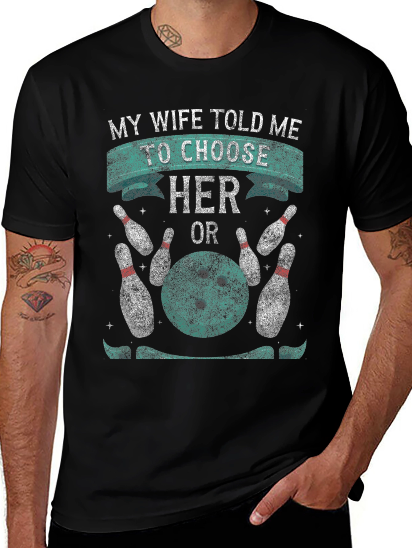 Bowling Choice T-Shirt Funny Husband Tee