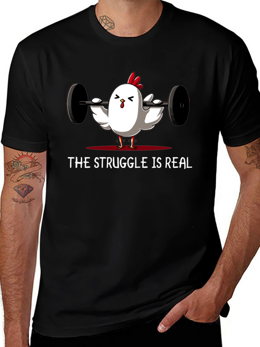 Struggle is Real Chicken Lifting T-Shirt