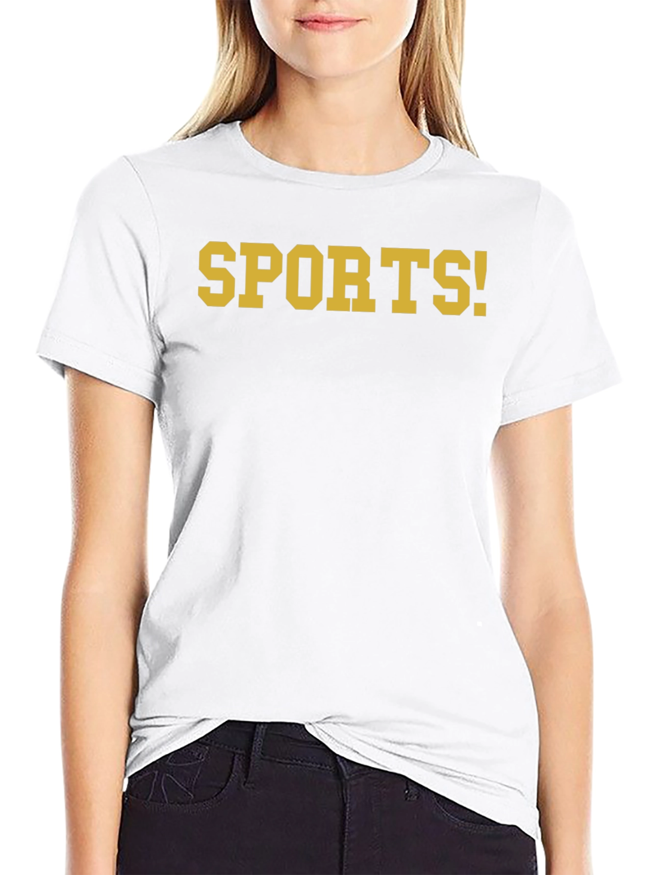 Mens SPORTS! Black Graphic T-Shirt
