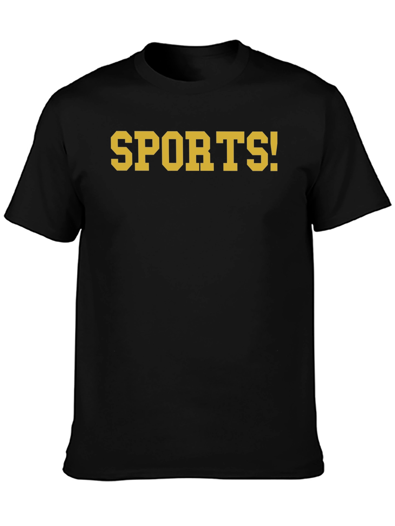 Mens SPORTS! Black Graphic T-Shirt