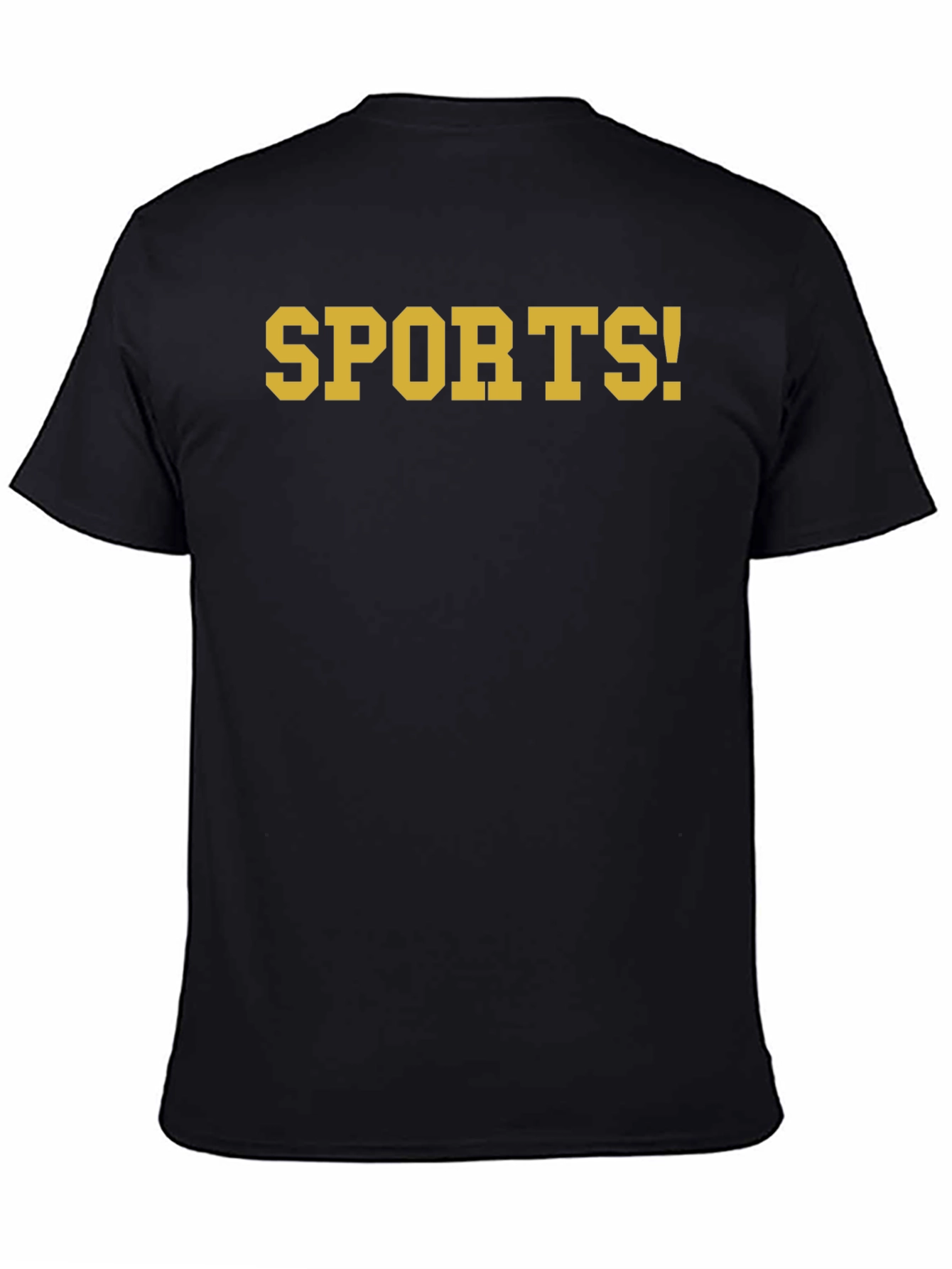 Mens SPORTS! Black Graphic T-Shirt