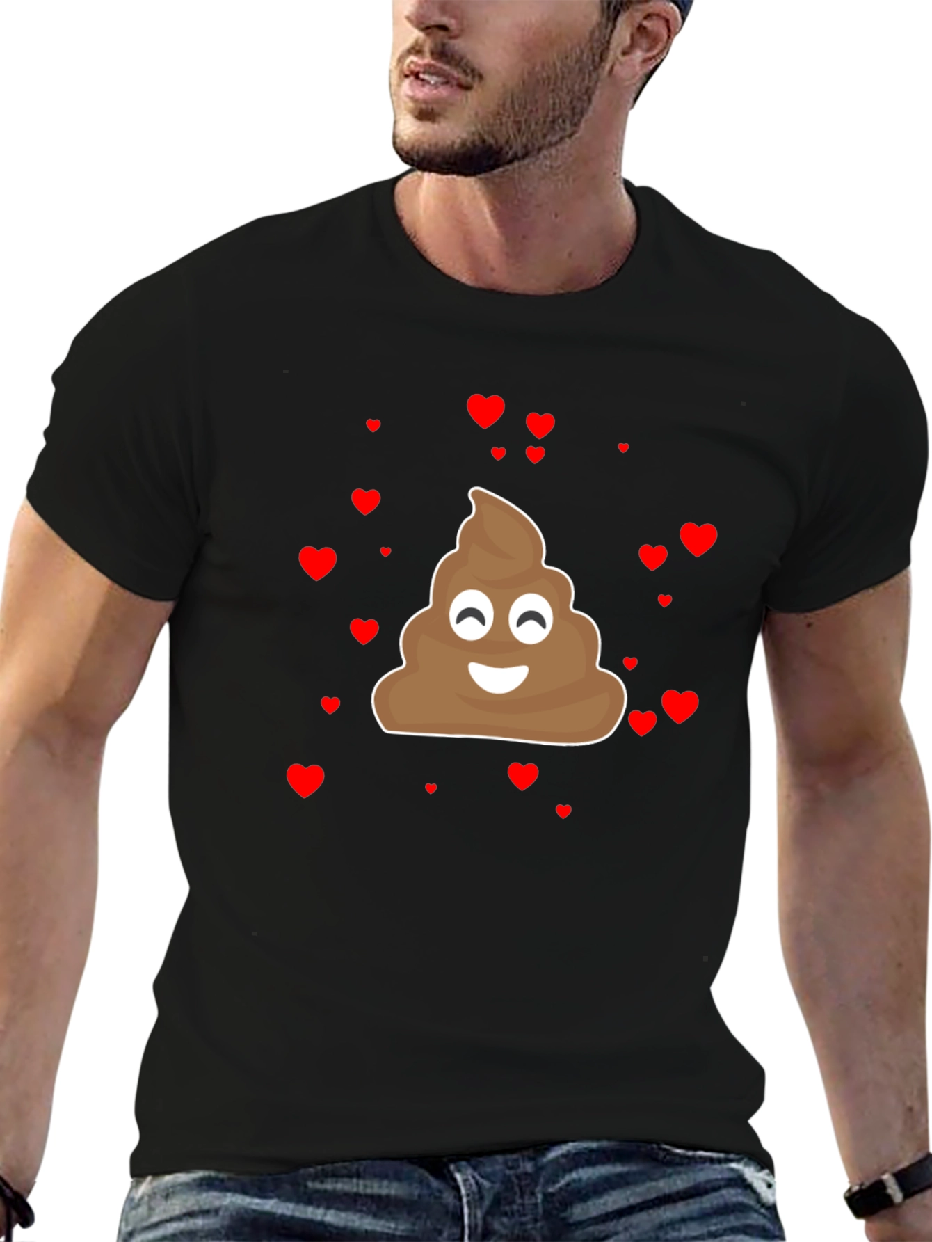 Emoji Poop Heart Mens Graphic Tee
