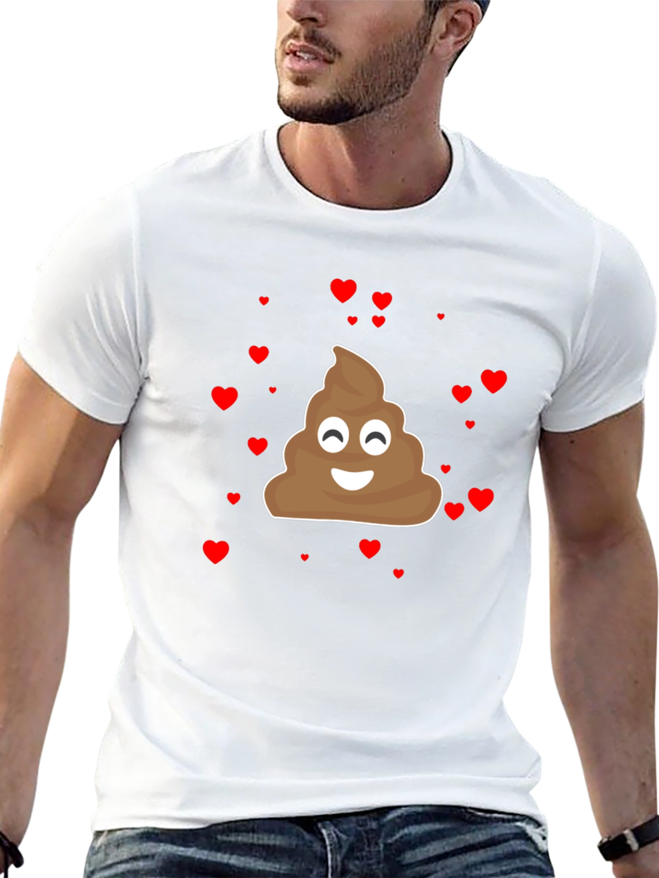 Emoji Poop Heart Mens Graphic Tee