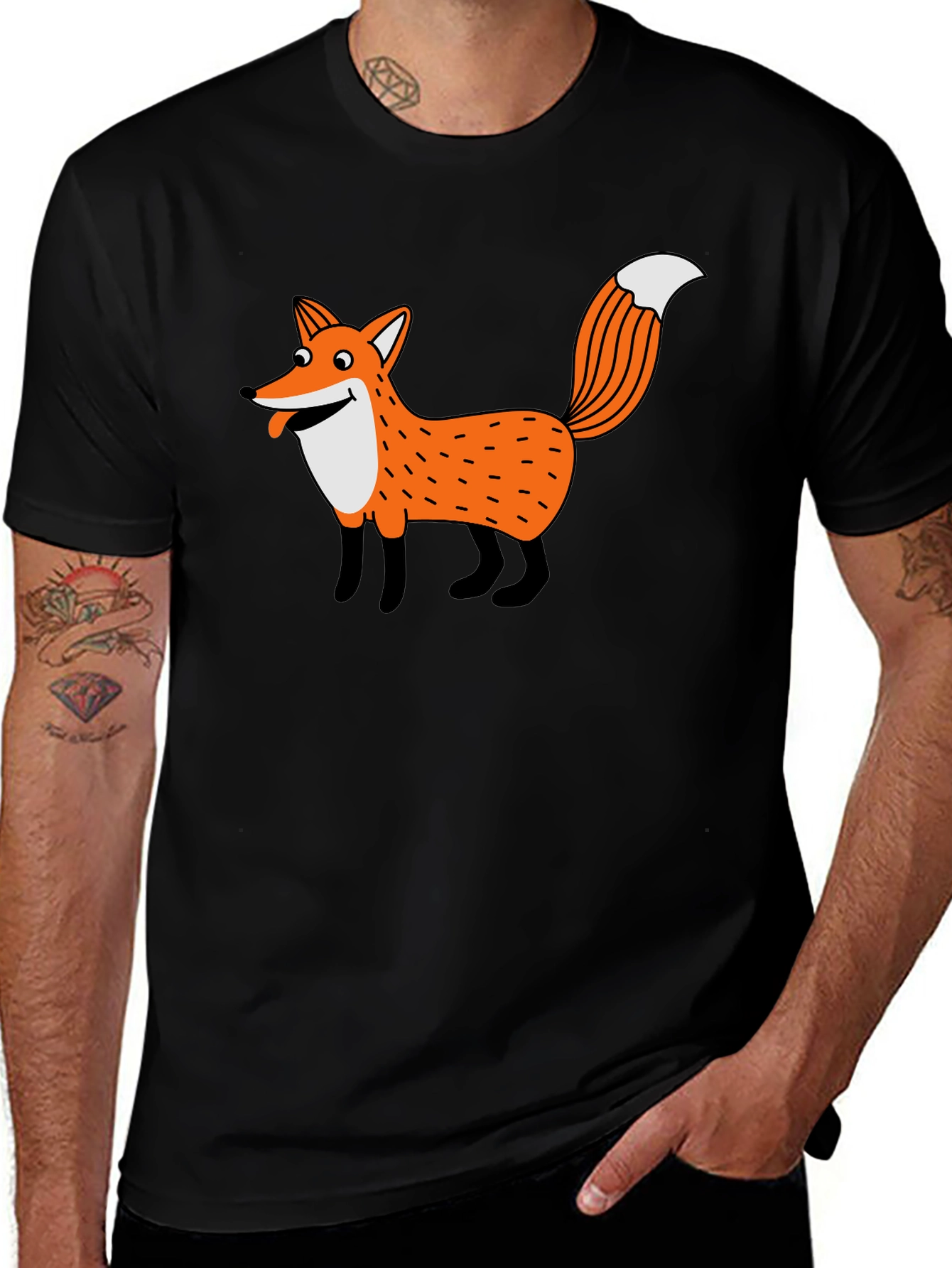 Fox Graphic Tee - Mens Black T-Shirt
