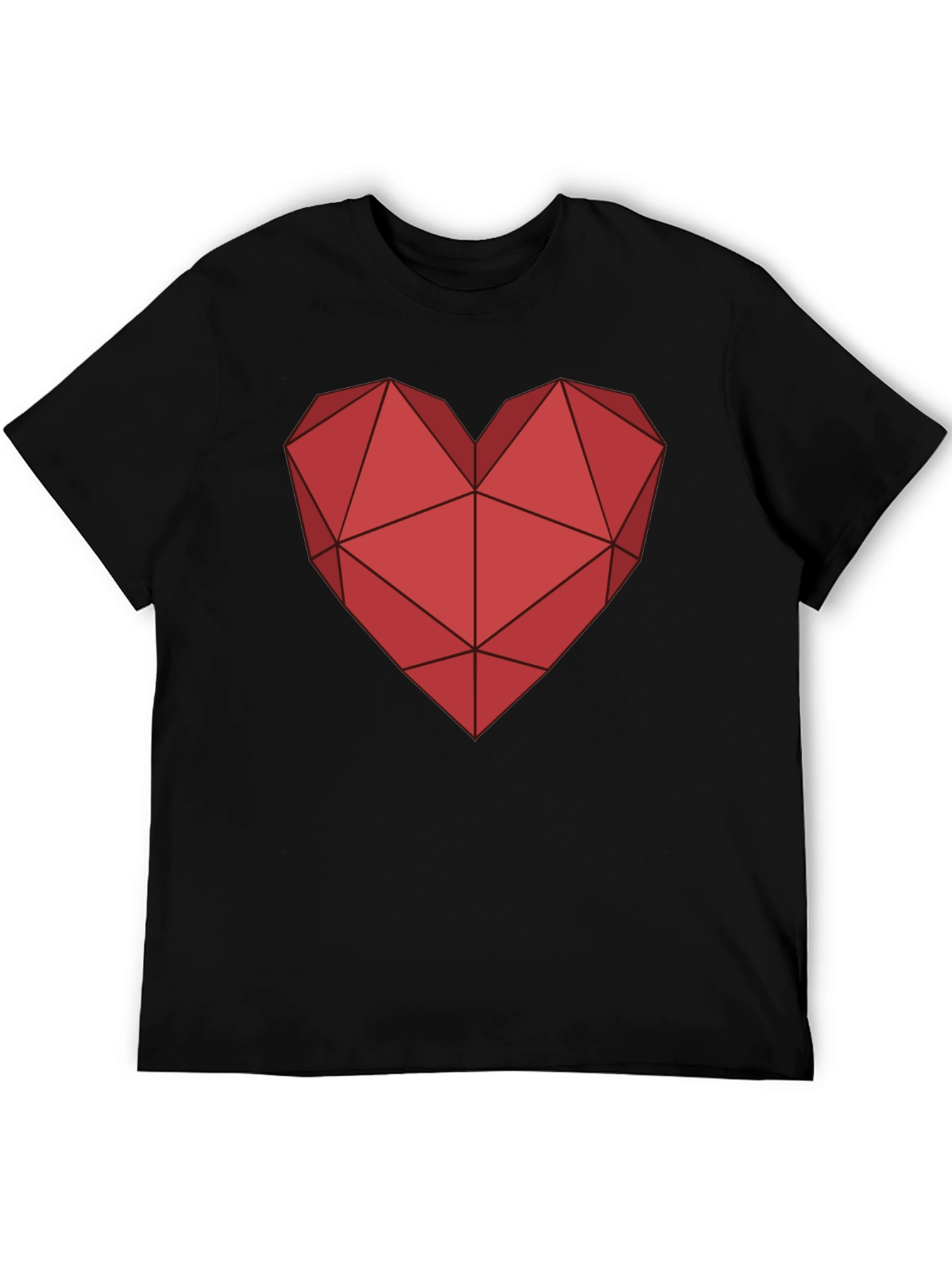 Geometric Heart Tee - Modern Graphic T-Shirt