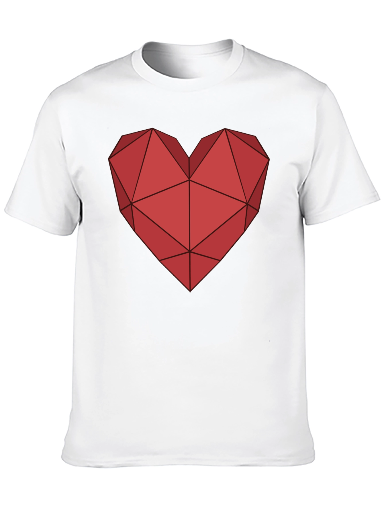 Geometric Heart Tee - Modern Graphic T-Shirt