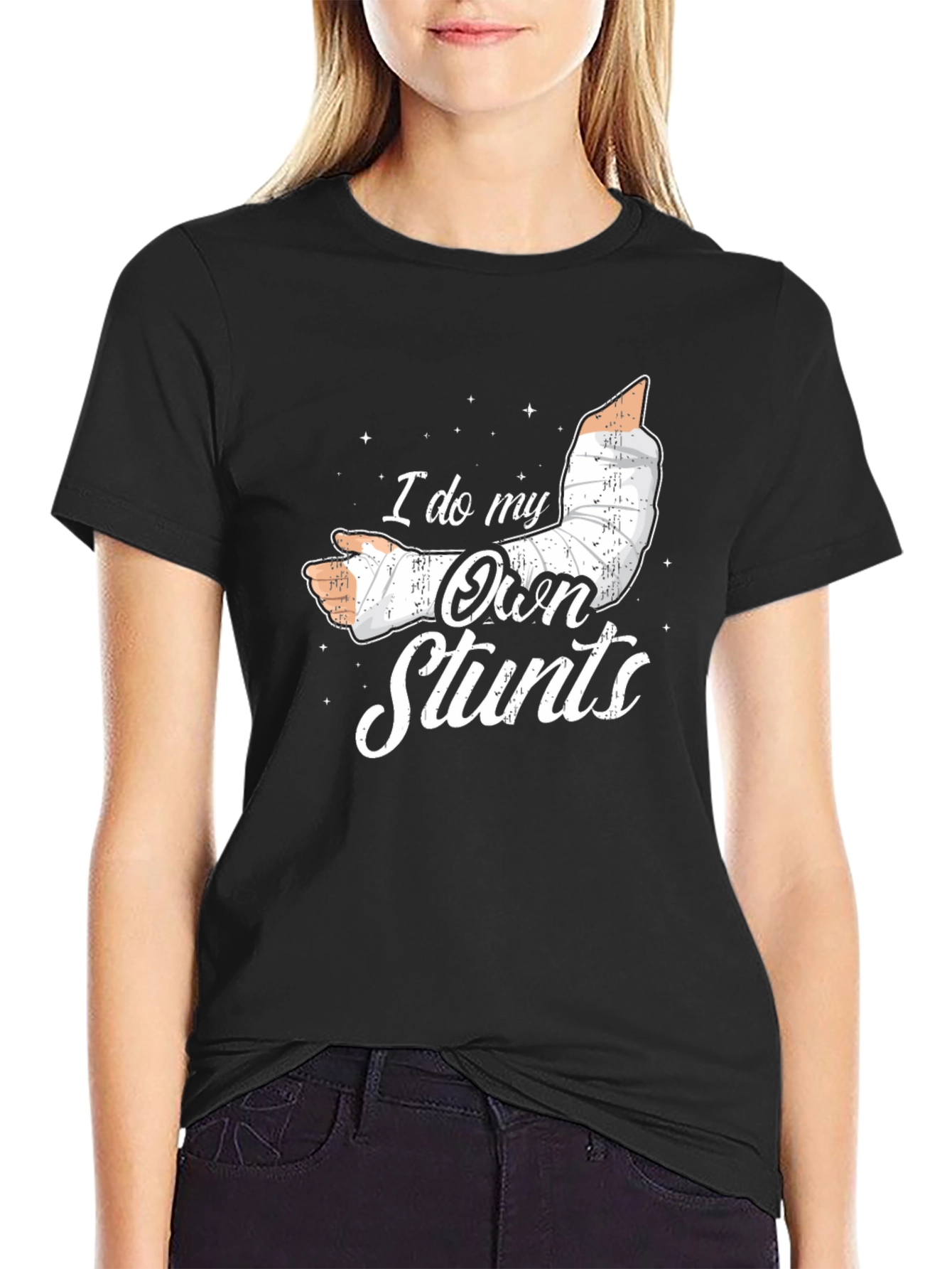 I Do My Own Stunts Funny Broken Arm T-Shirt