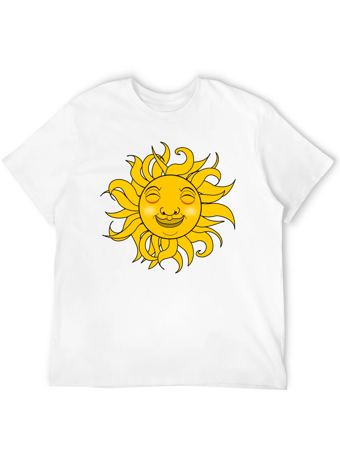 Smiling Sun Graphic T-Shirt - Black