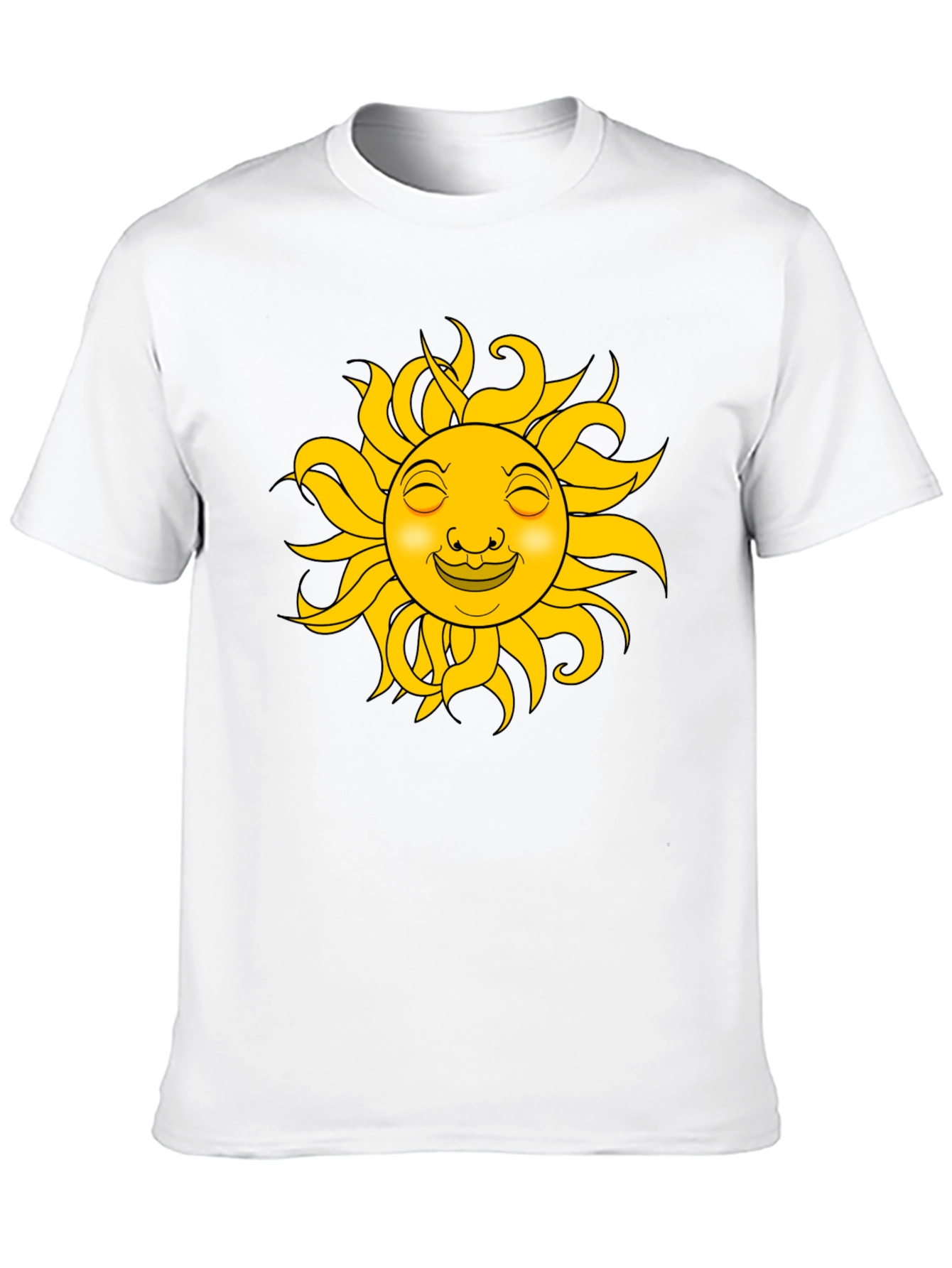 Smiling Sun Graphic T-Shirt - Black