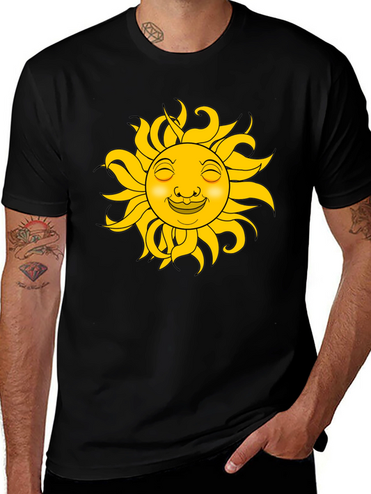 Smiling Sun Graphic T-Shirt - Black