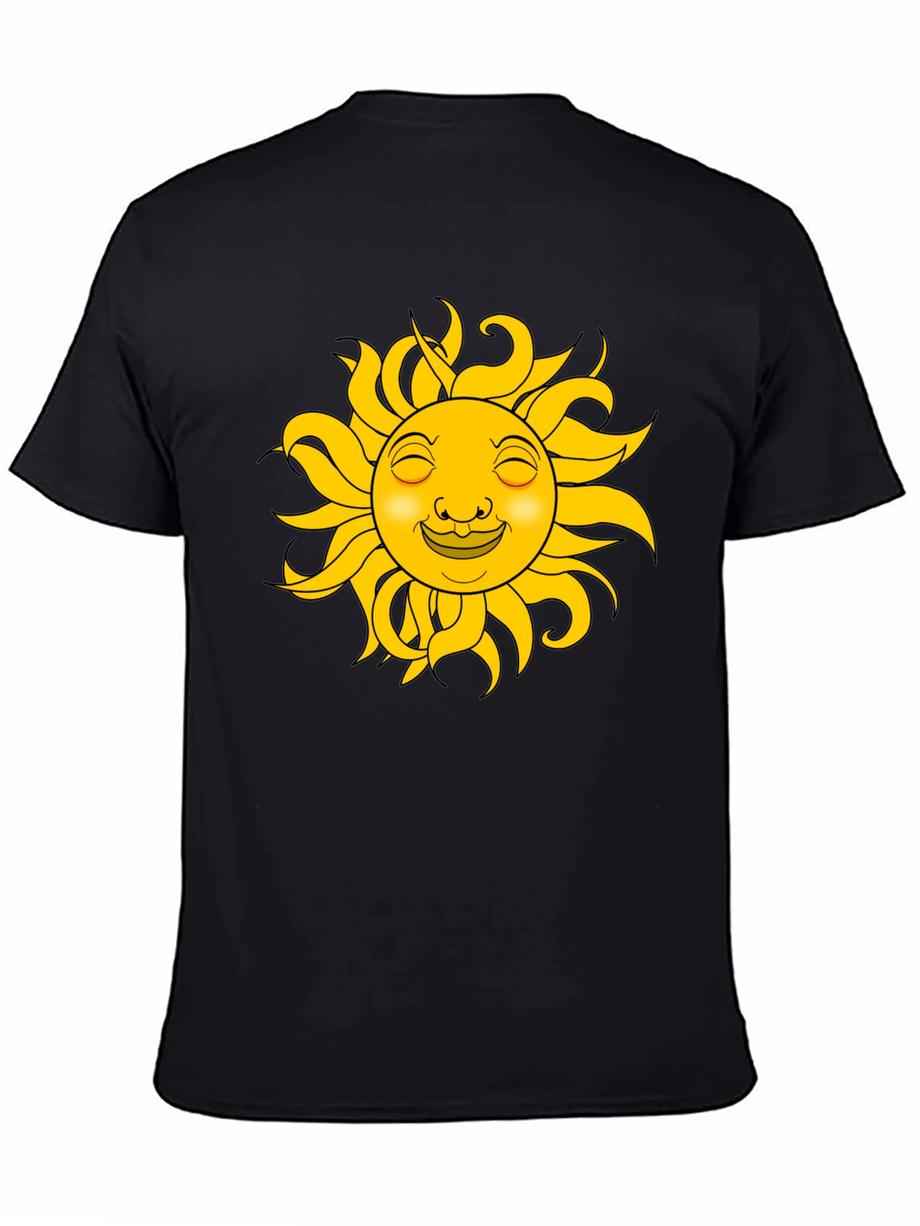 Smiling Sun Graphic T-Shirt - Black