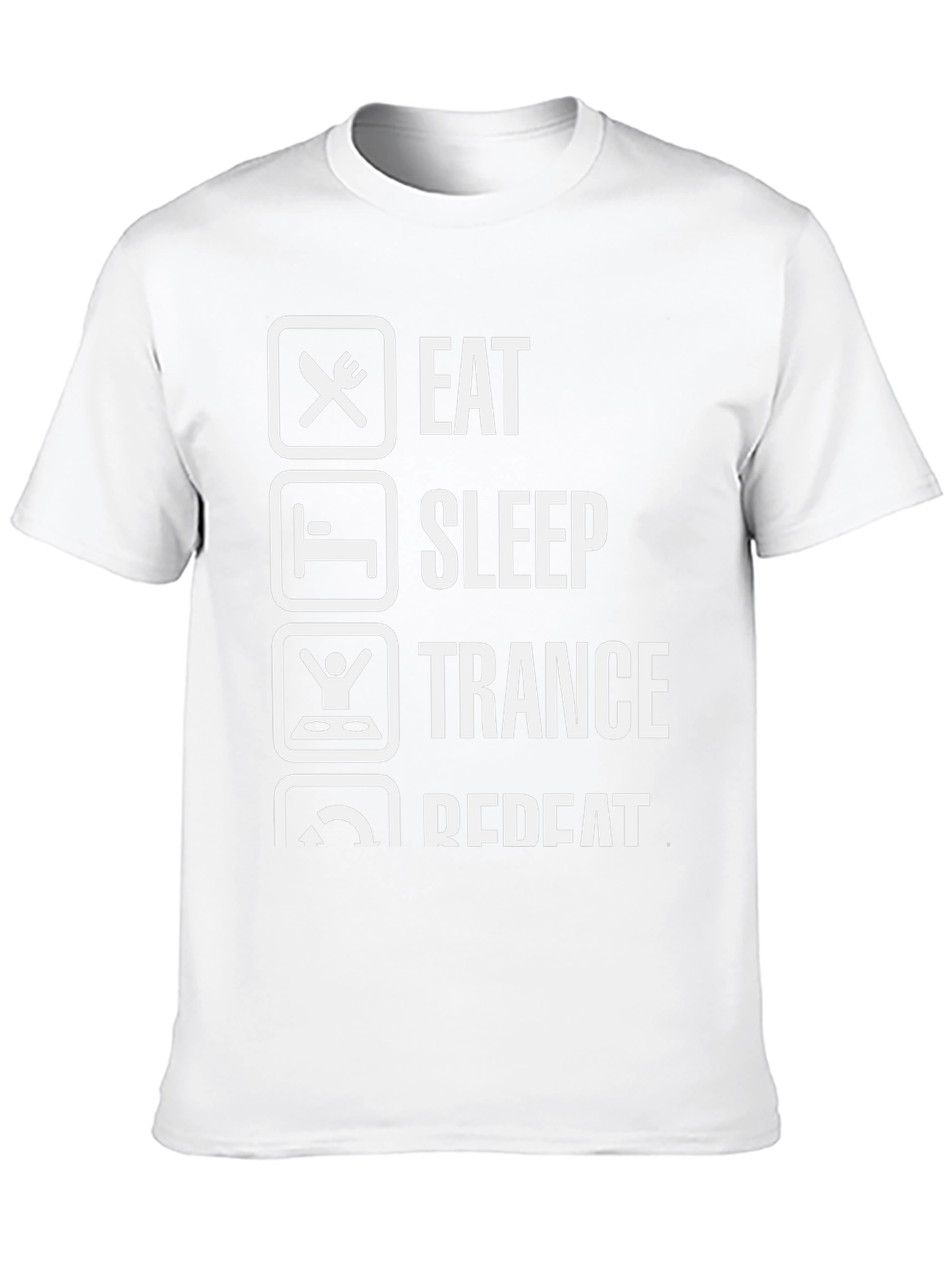 Eat Sleep Trance Repeat T-Shirt Black Cotton