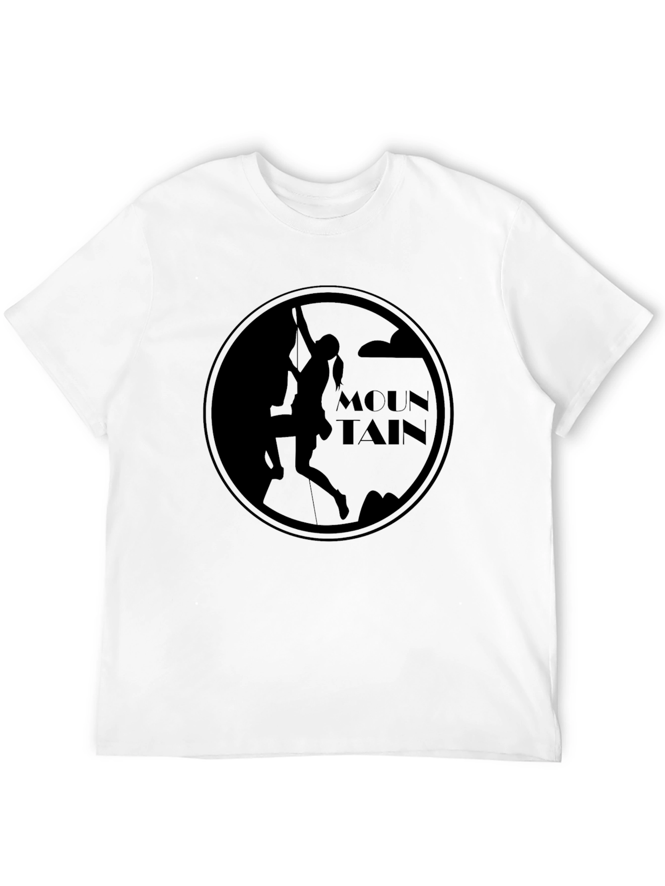 Mountain Climbing Graphic T-Shirt - Black