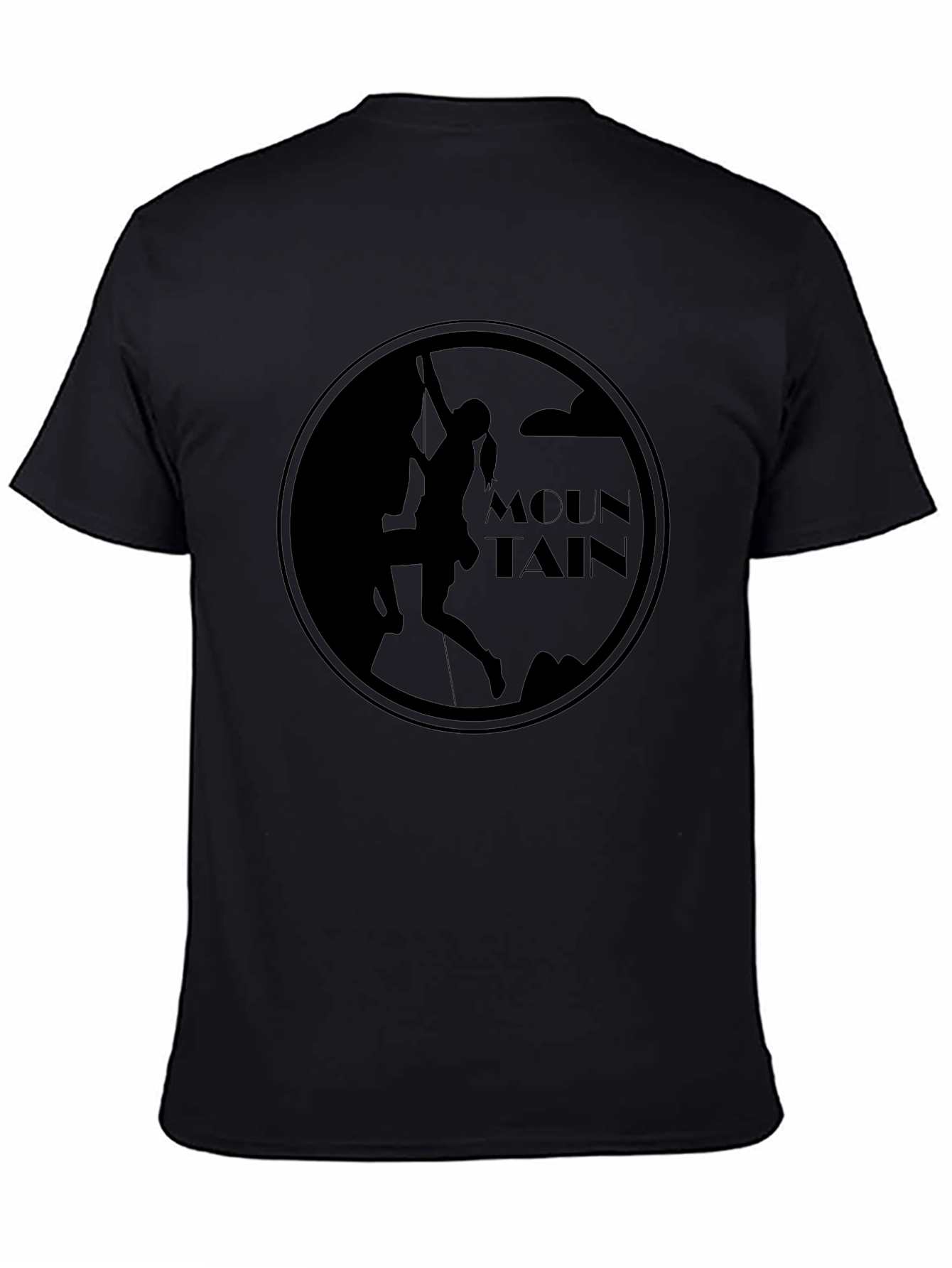 Mountain Climbing Graphic T-Shirt - Black