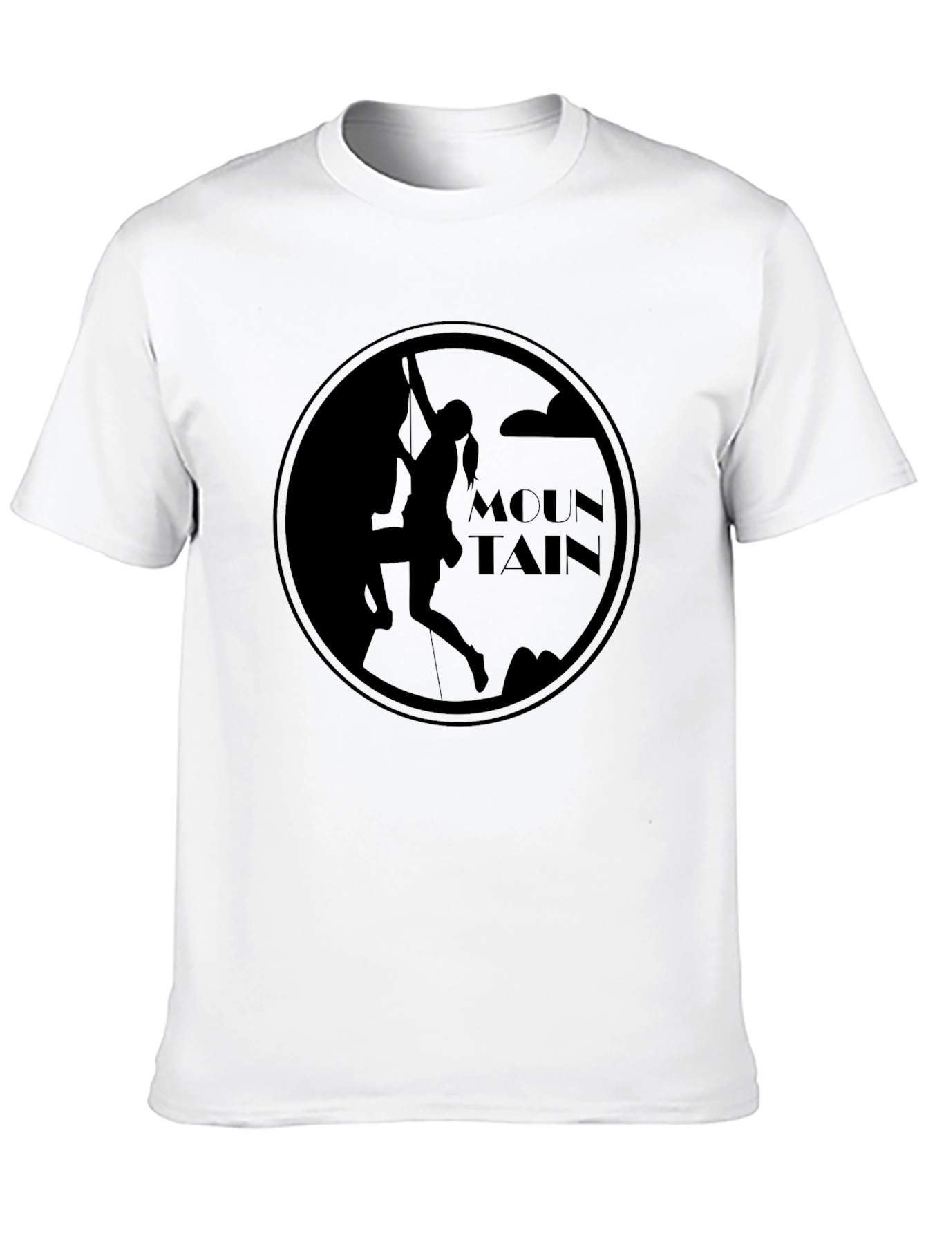 Mountain Climbing Graphic T-Shirt - Black