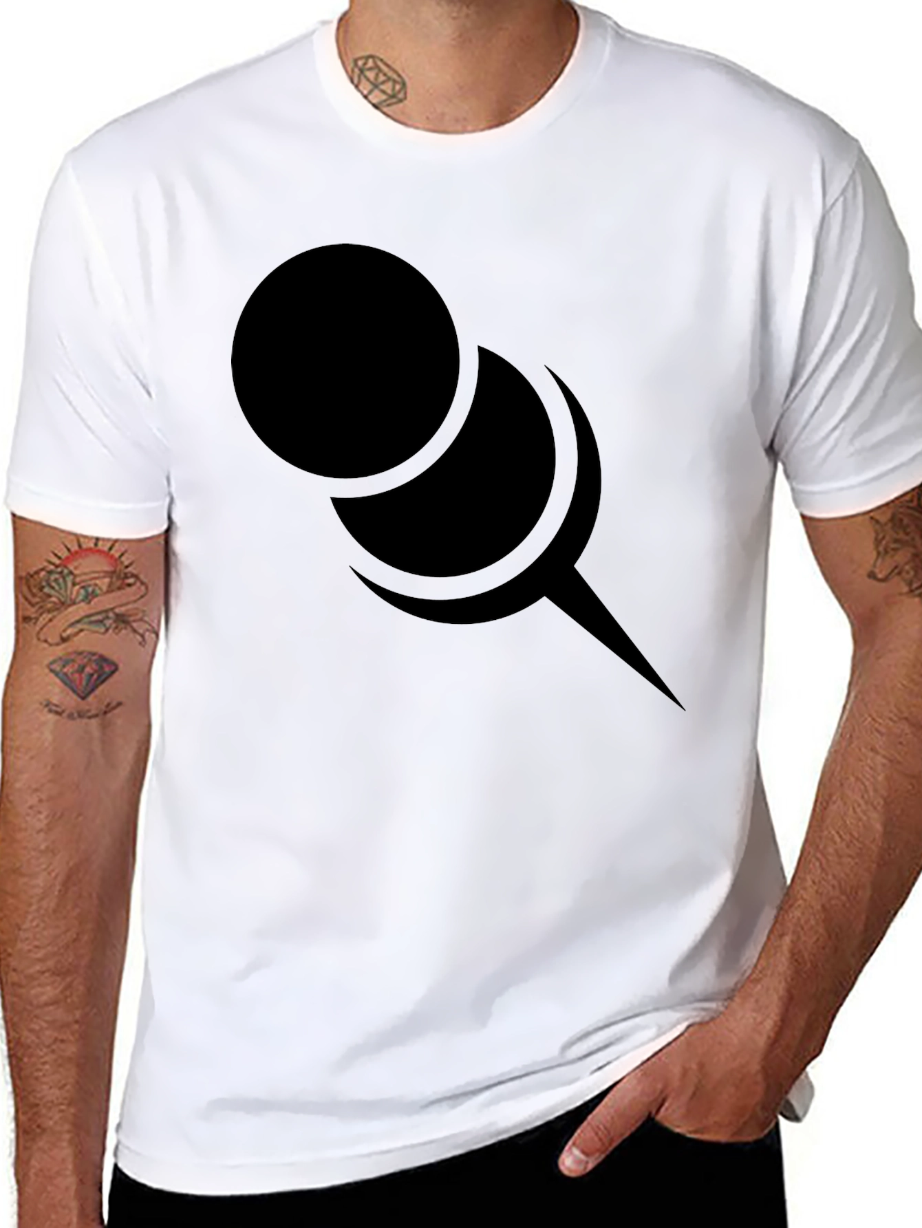 Abstract Pin Graphic T-Shirt