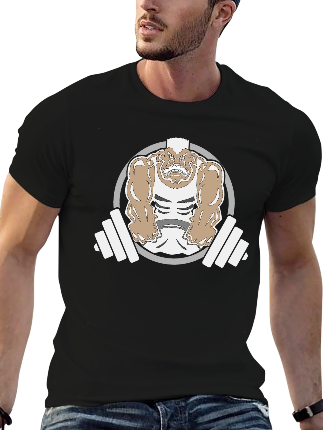Gym Monster Graphic Black T-Shirt