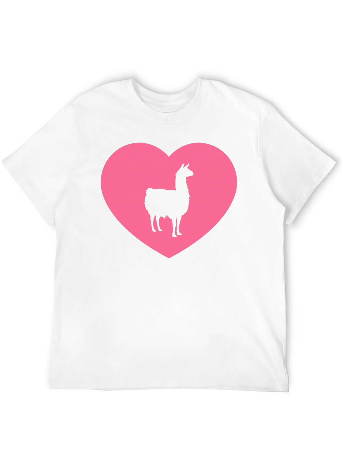 Llama Heart Graphic Tee - Black Unisex T-Shirt