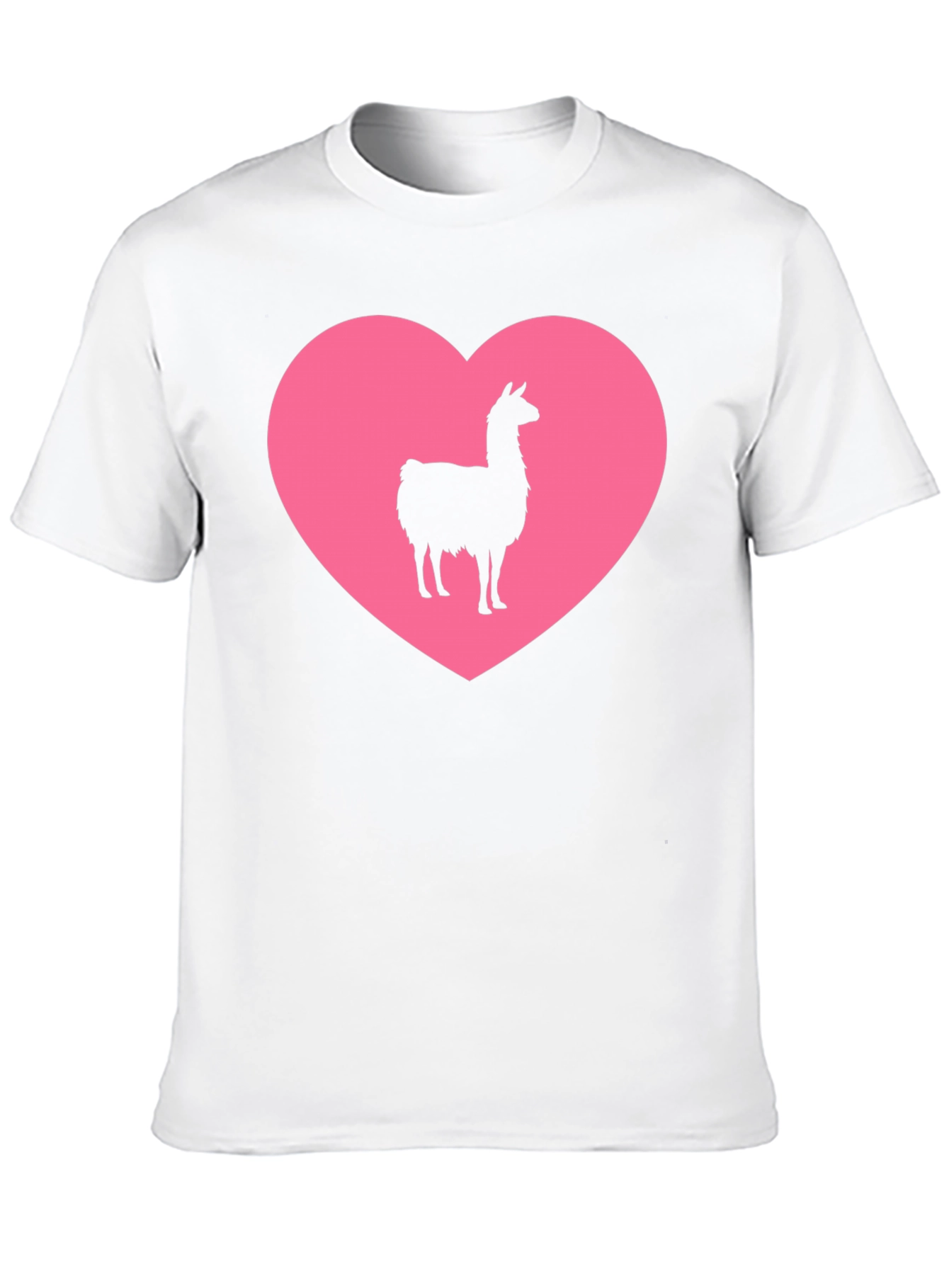 Llama Heart Graphic Tee - Black Unisex T-Shirt