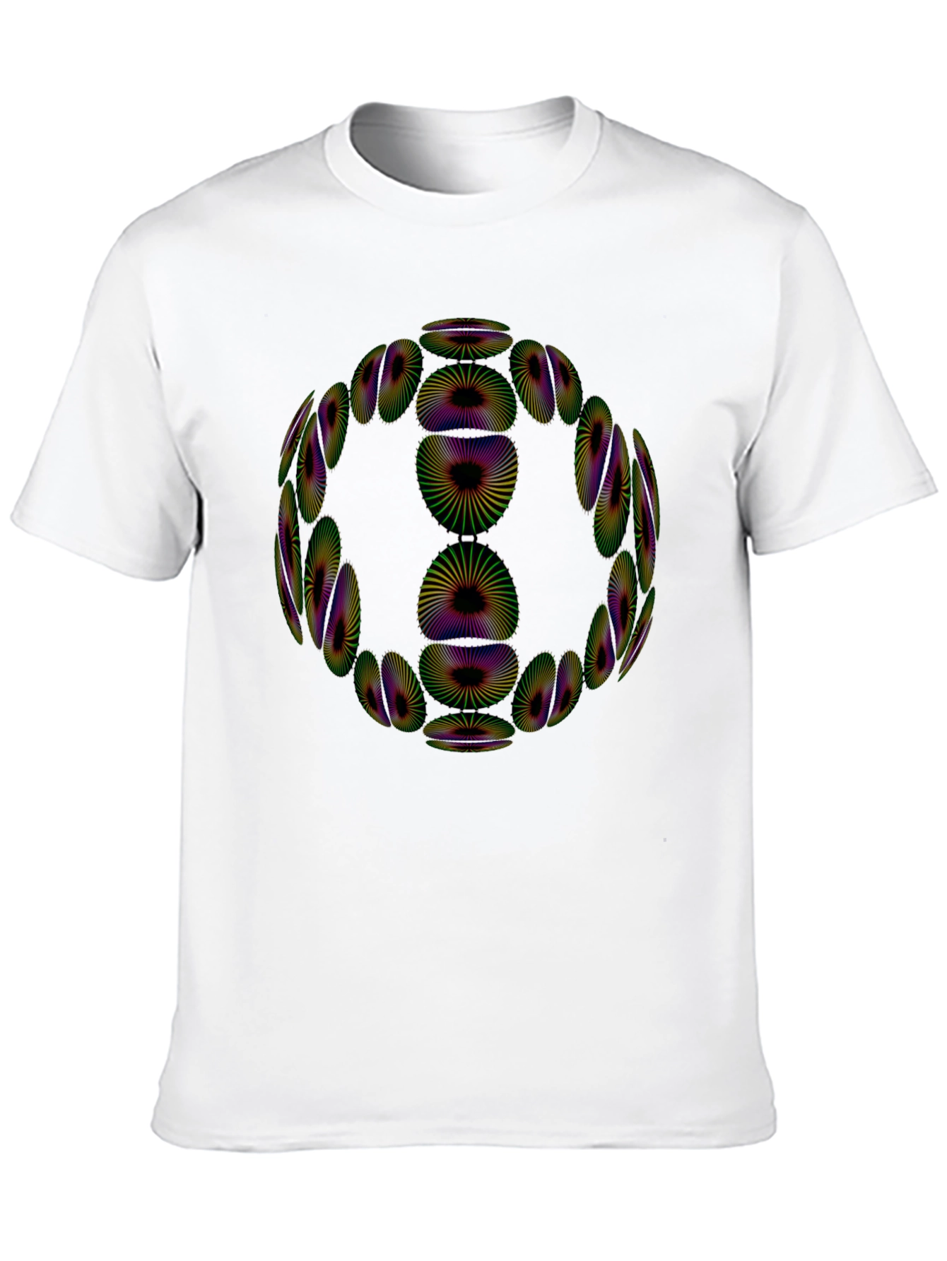 Abstract Optical Illusion Graphic Tee - Mens Black T-Shirt