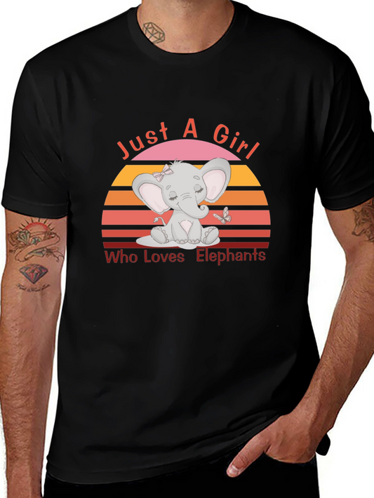 Elephant Lover T-Shirt - Just A Girl Who Loves Elephants