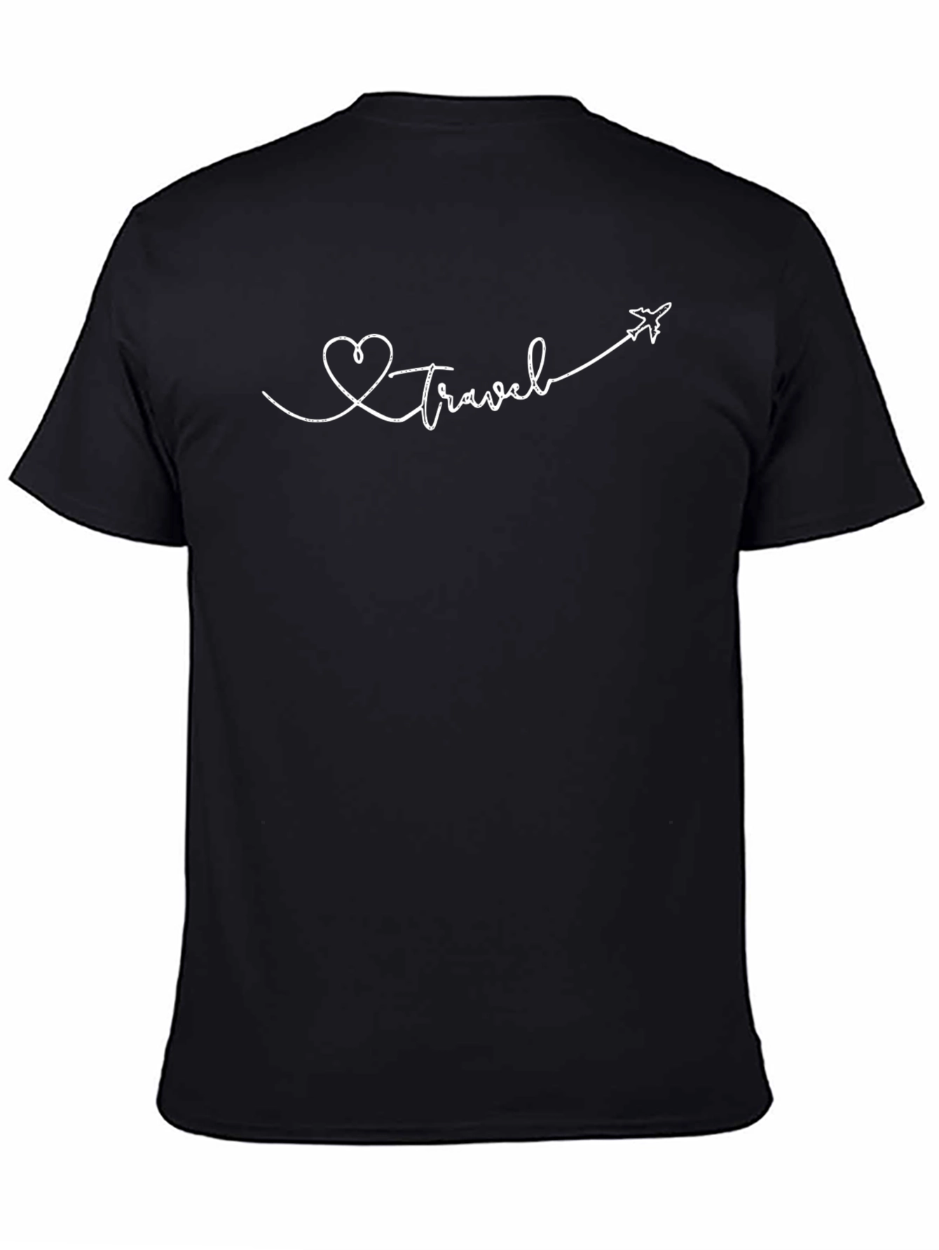 Love to Travel Black Graphic Tee