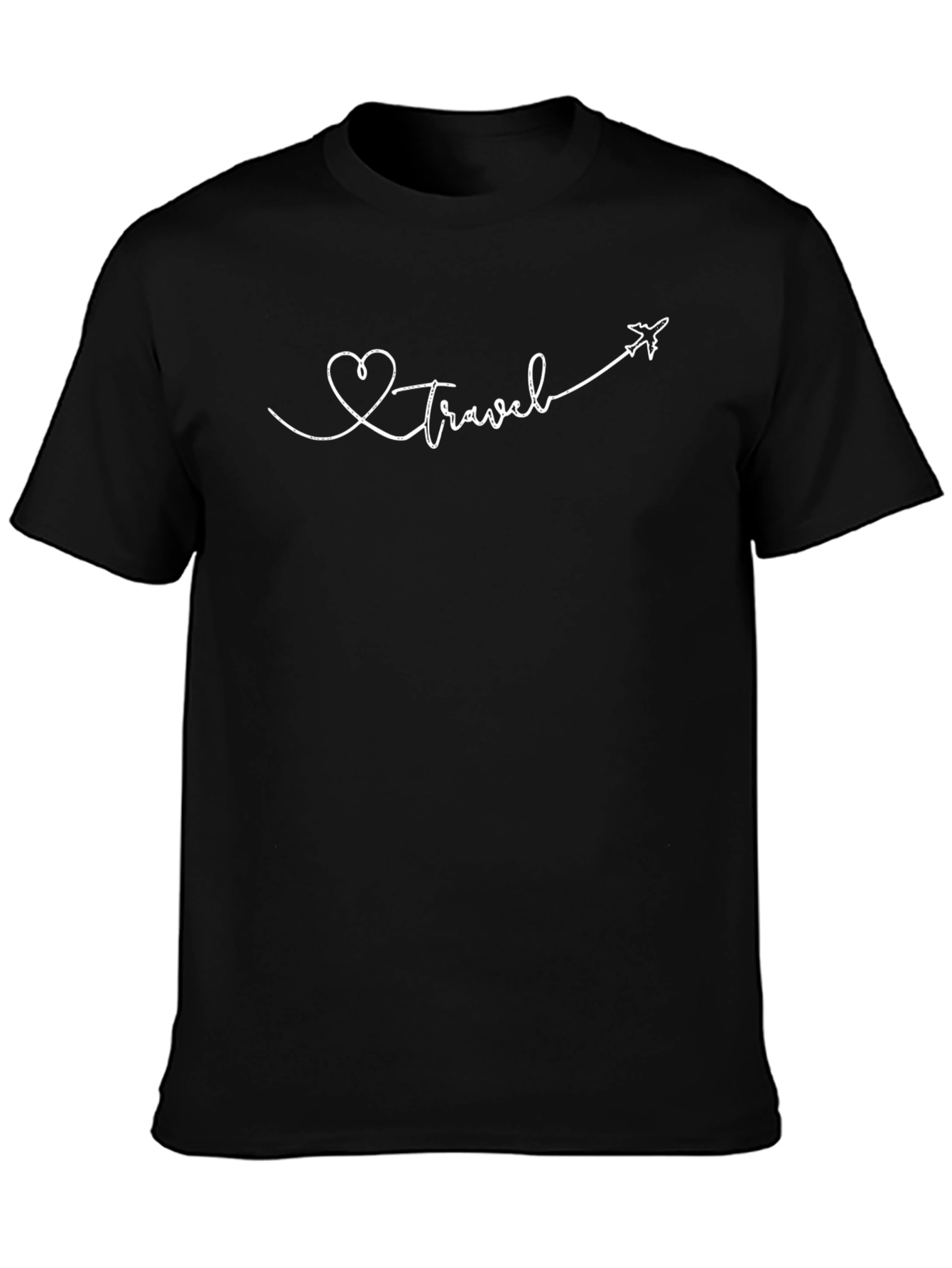 Love to Travel Black Graphic Tee