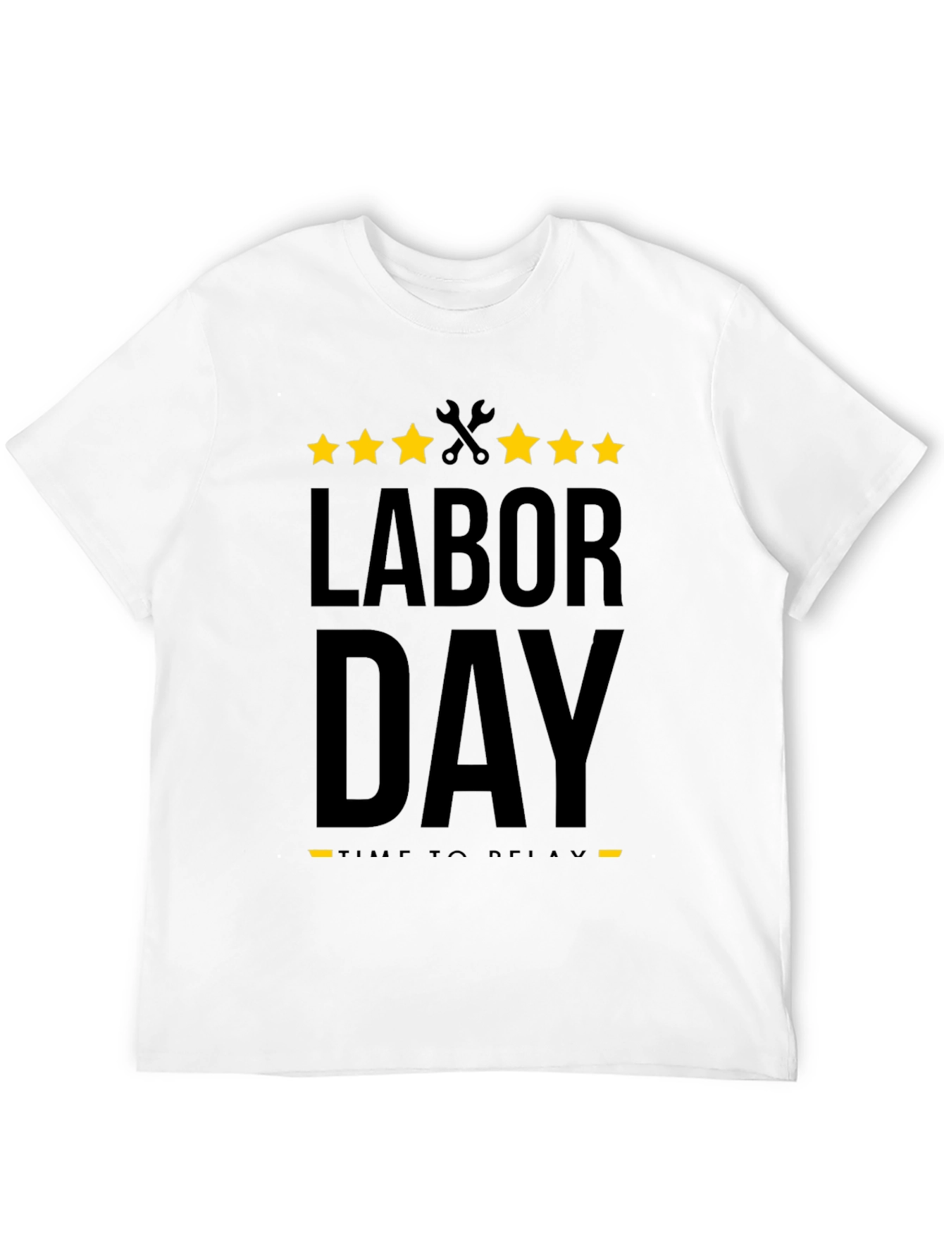 Labor Day Relax Time Black Graphic Tee