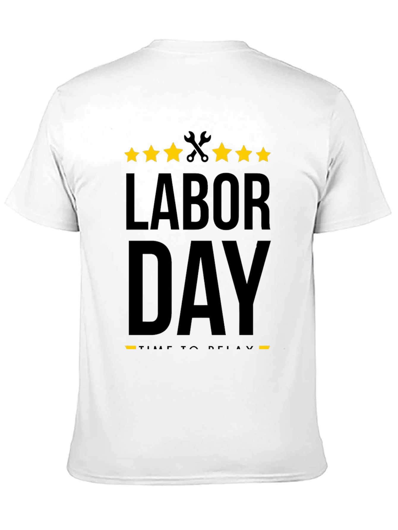Labor Day Relax Time Black Graphic Tee
