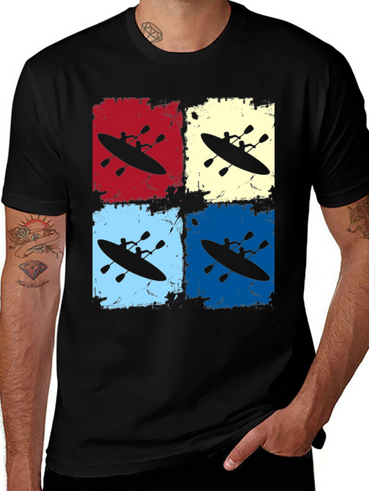 Kayaking Retro Graphic T-Shirt