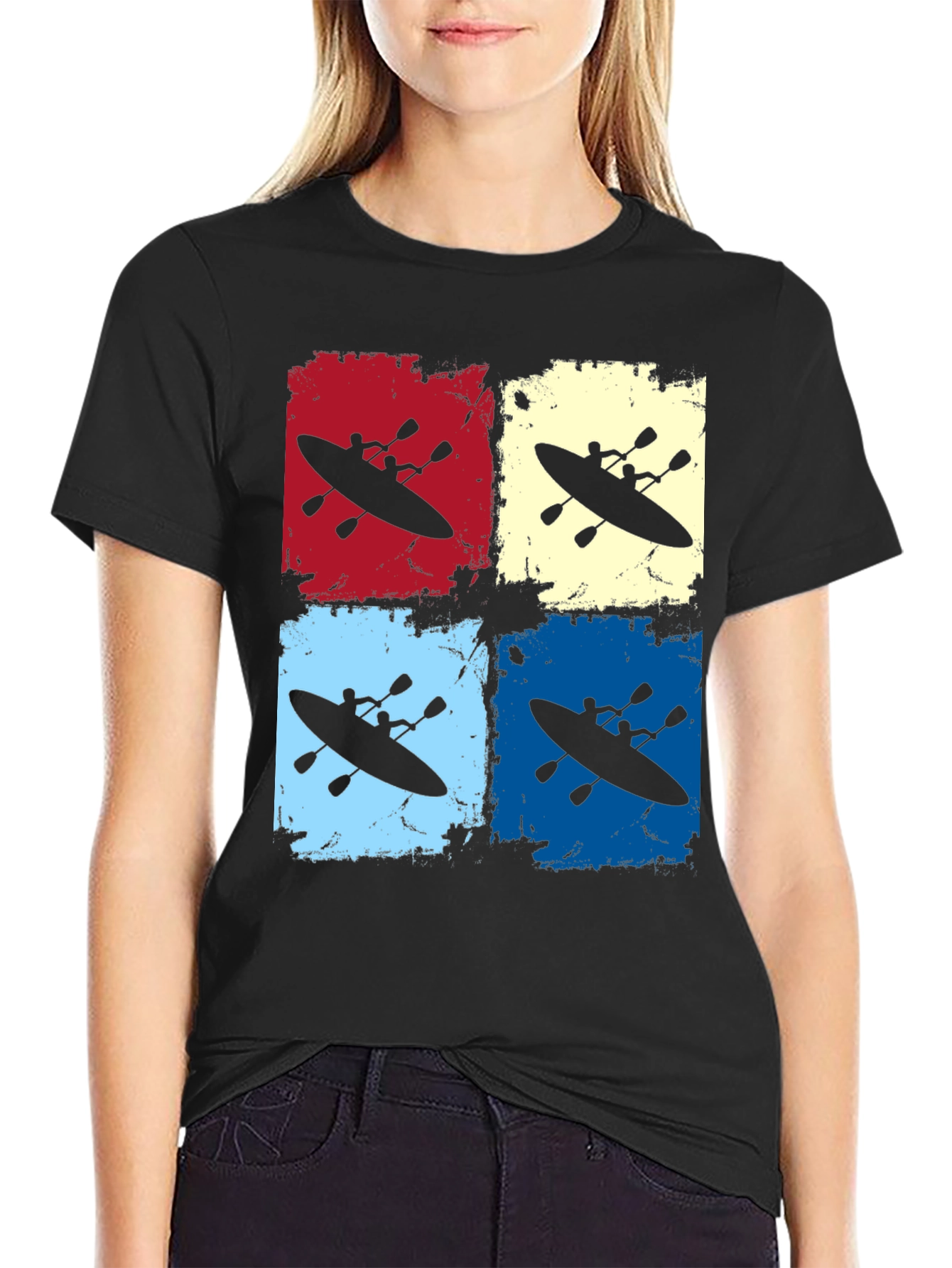 Kayaking Retro Graphic T-Shirt