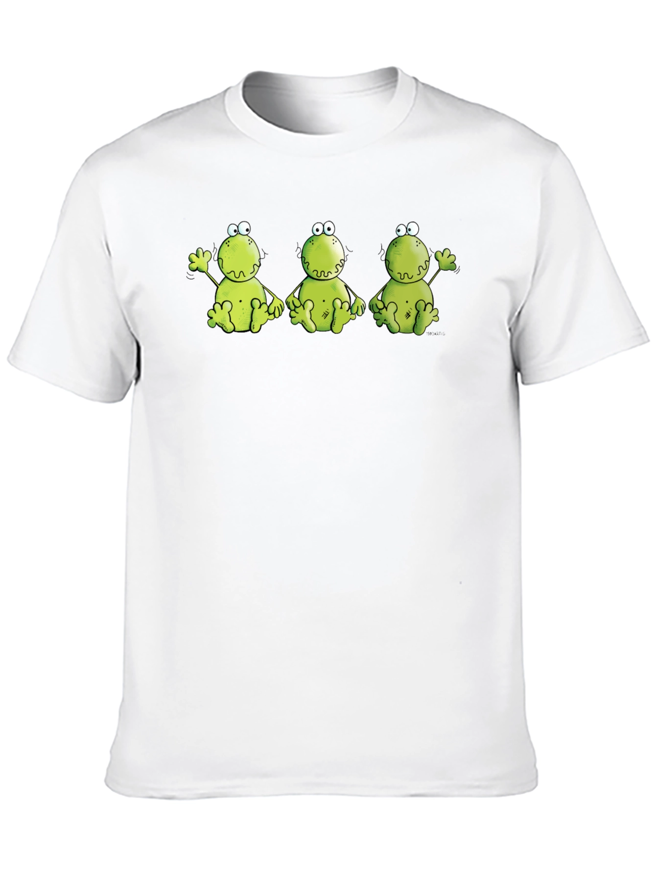 Funny Frog Trio Black T-Shirt