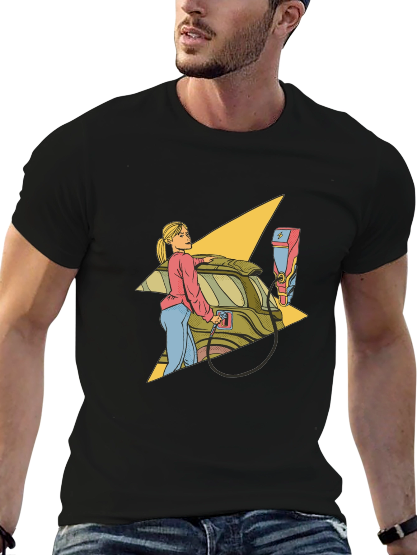 Electric Car Charging Graphic Tee